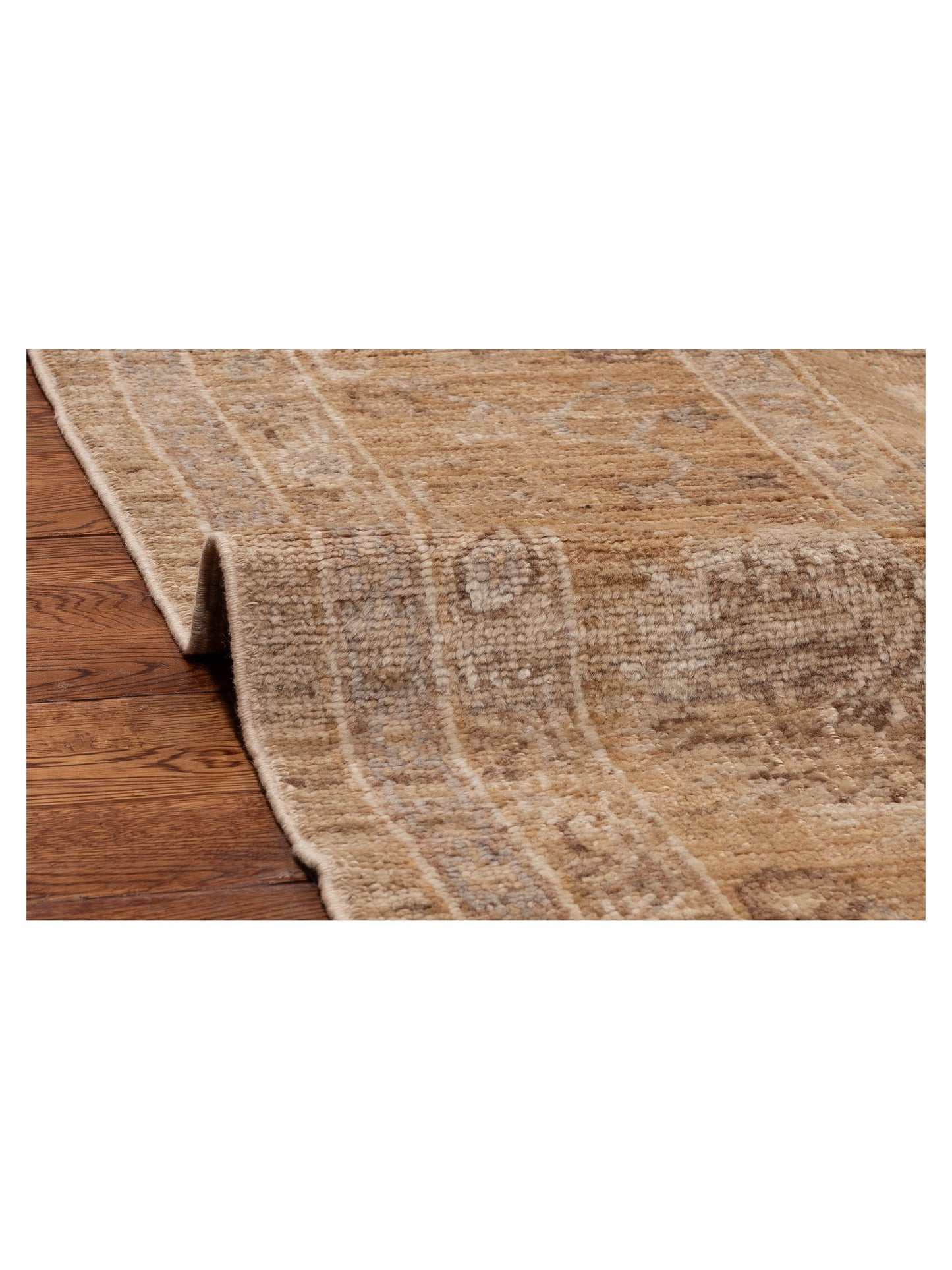 Angora Oushak 154223 Light Brown Brown 9.1x11.3 Hand Knotted Rug