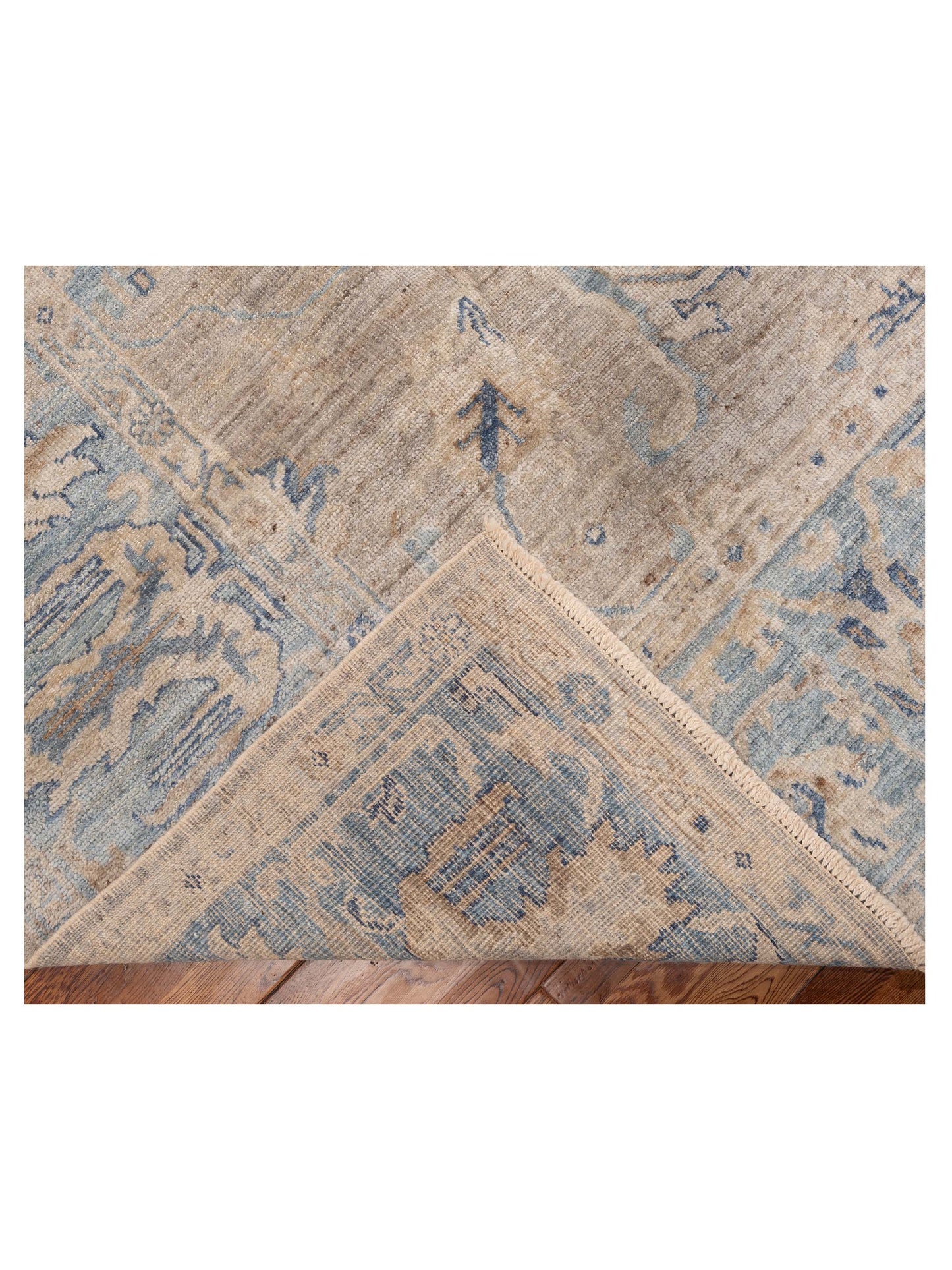 Angora Oushak 154227 Gray Blue 9.9x13.1 Hand Knotted Rug