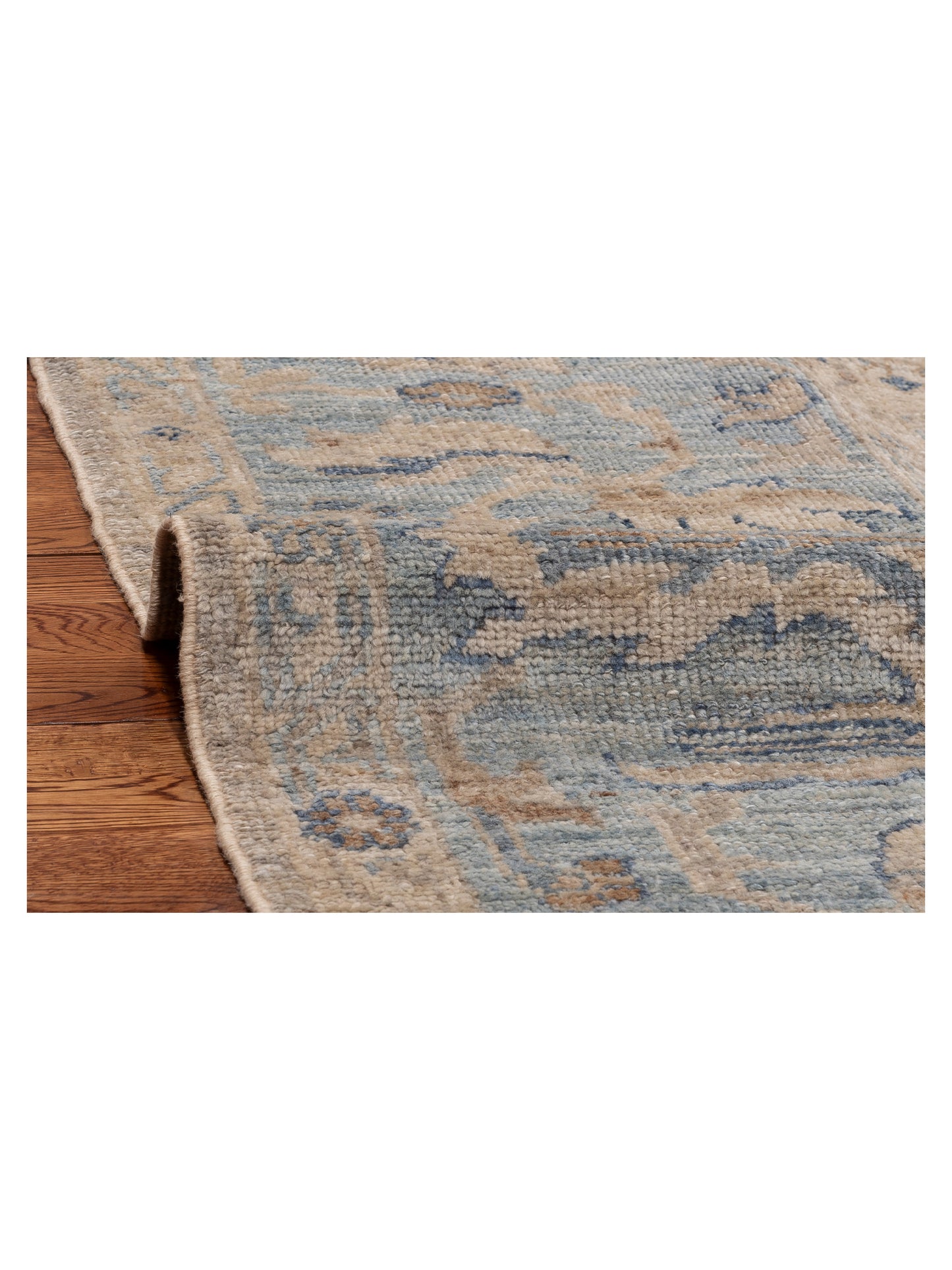 Angora Oushak 154227 Gray Blue 9.9x13.1 Hand Knotted Rug