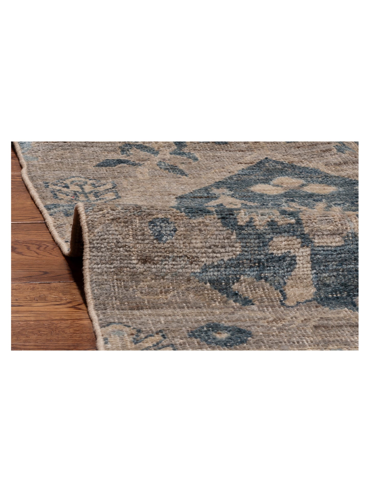 Angora Oushak 154236 Gray Blue 11.5x14.7 Hand Knotted Rug