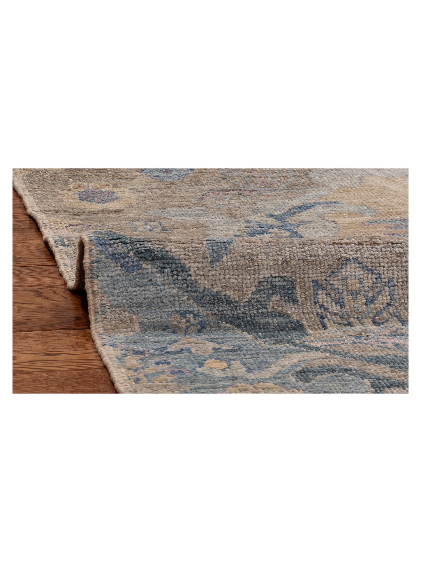 Angora Oushak 154238 Gray Blue 8.2x9.8 Hand Knotted Rug