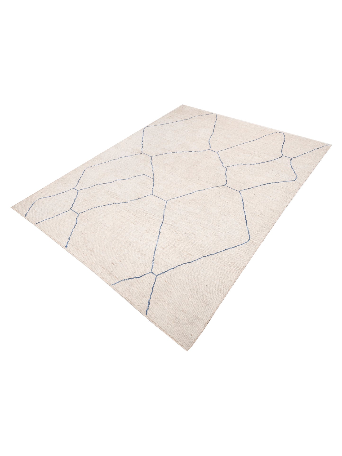 Berber Ivory 12.1x15.8 Hand Knotted Rug