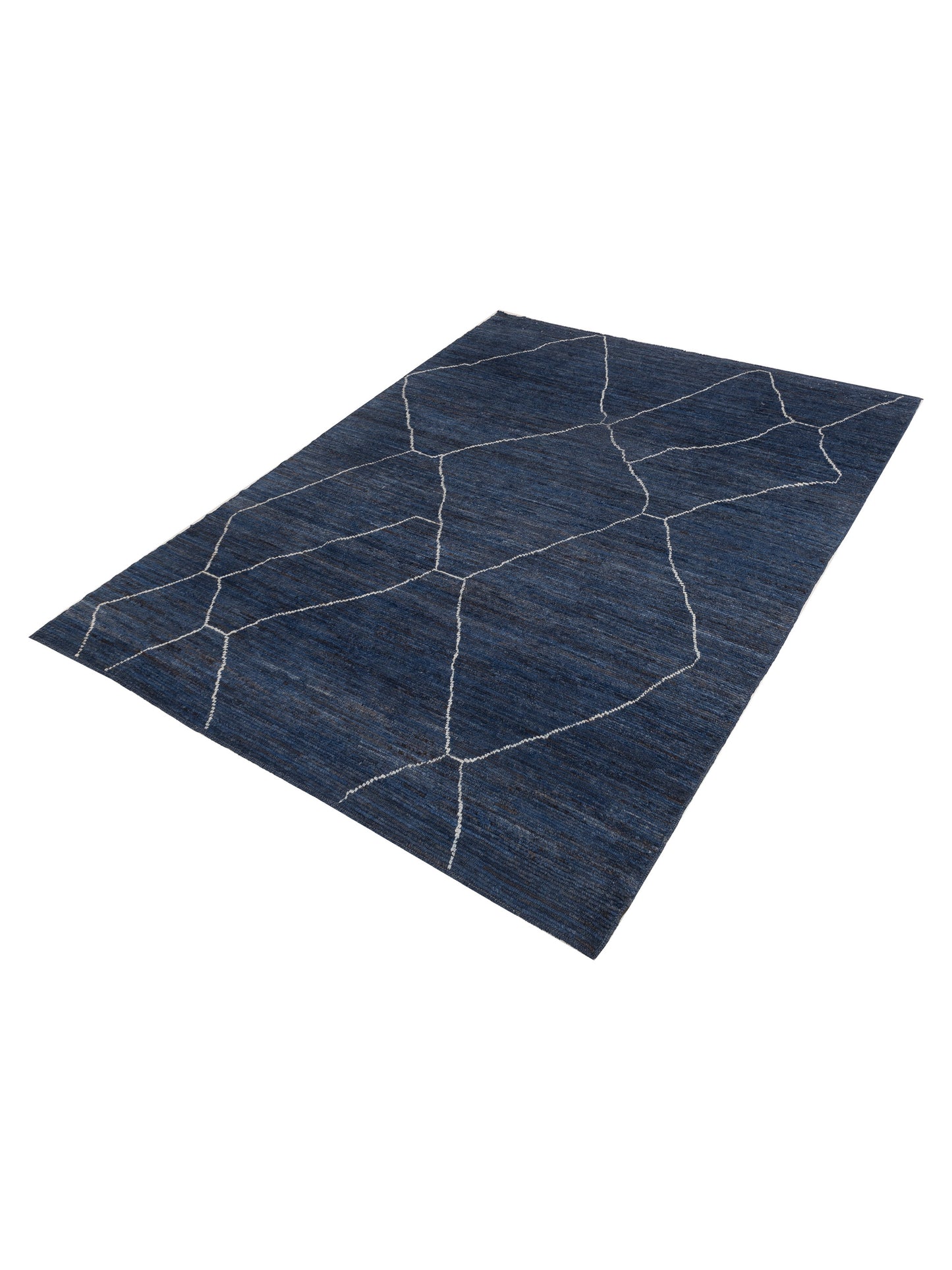 Berber Dark Blue 9.5x12.5 Hand Knotted Rug