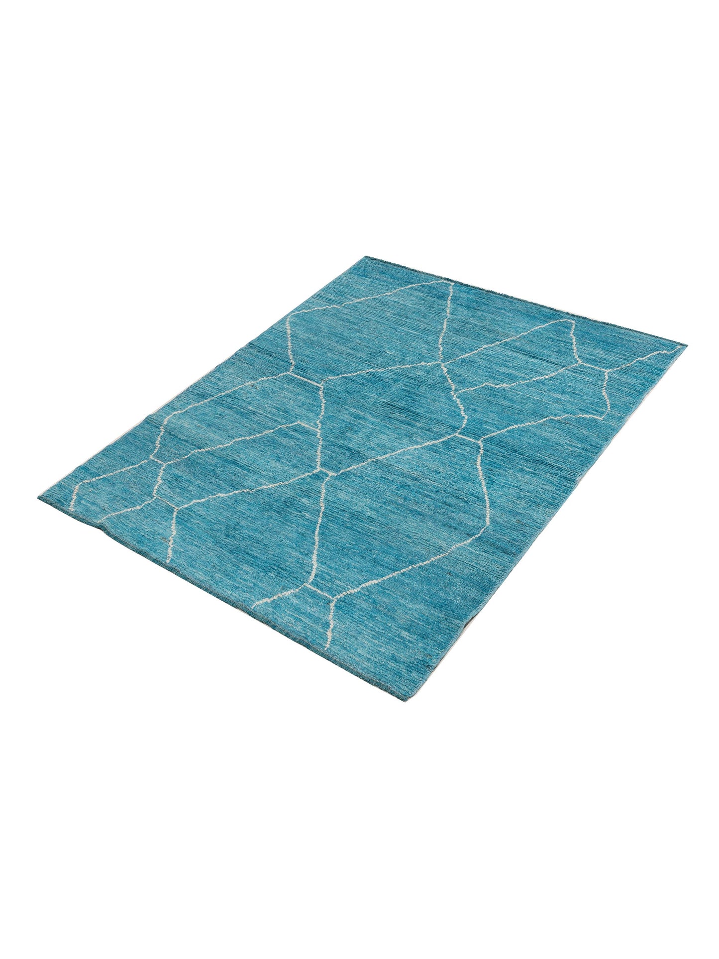 Berber Turquoise 5.8x7.3 Hand Knotted Rug