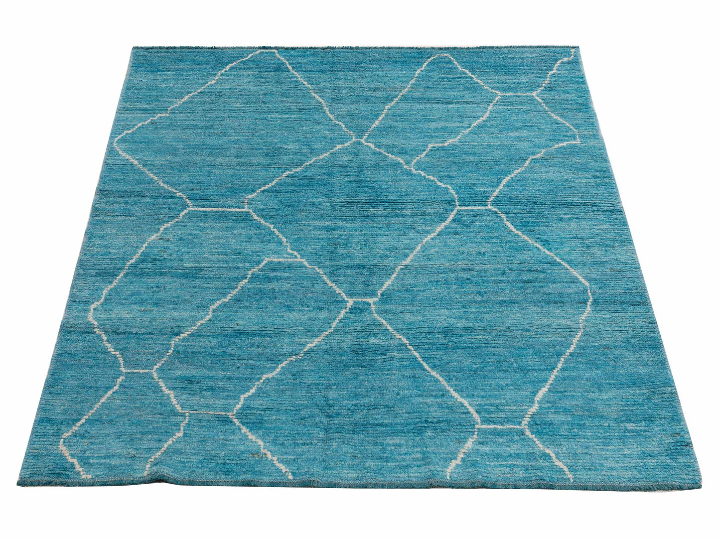 Berber Turquoise 5.8x7.3 Hand Knotted Rug