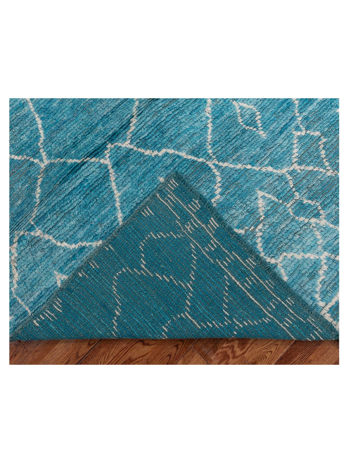 Berber Turquoise 4.2x6 Hand Knotted Rug