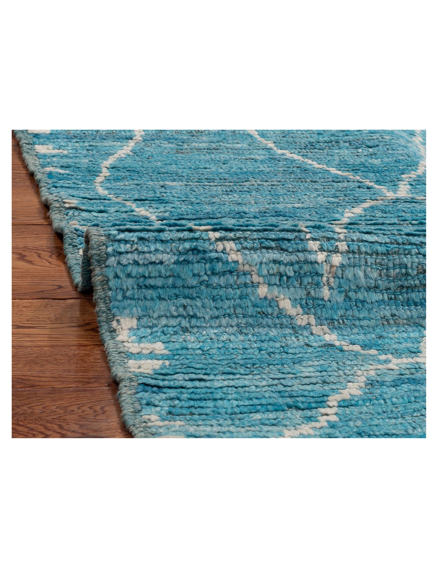 Berber Turquoise 4.2x6 Hand Knotted Rug