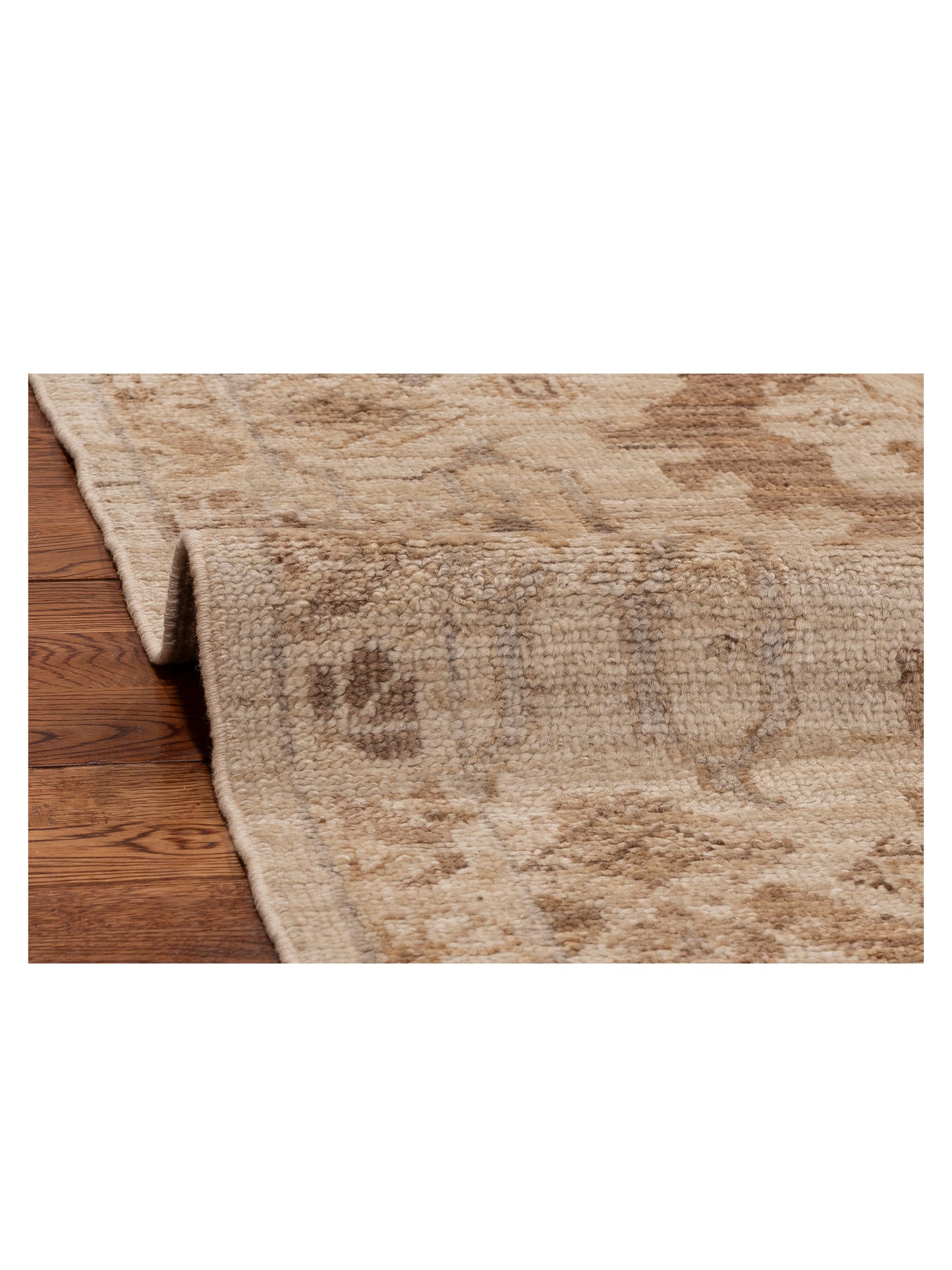 Angora Oushak 154264 Beige Beige 9.1x11.8 Hand Knotted Rug