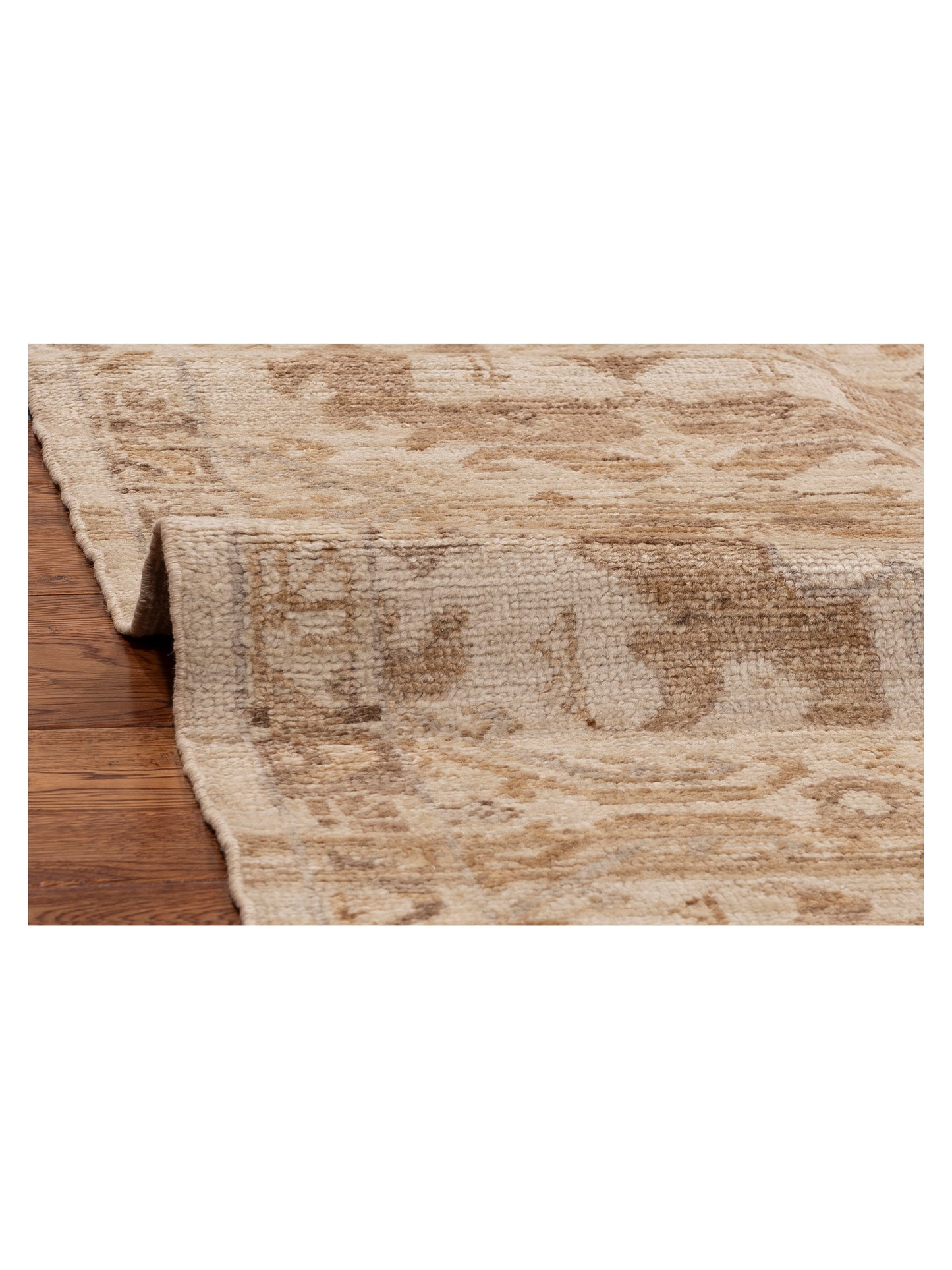 Angora Oushak 154267 Beige Beige 8.3x10.3 Hand Knotted Rug
