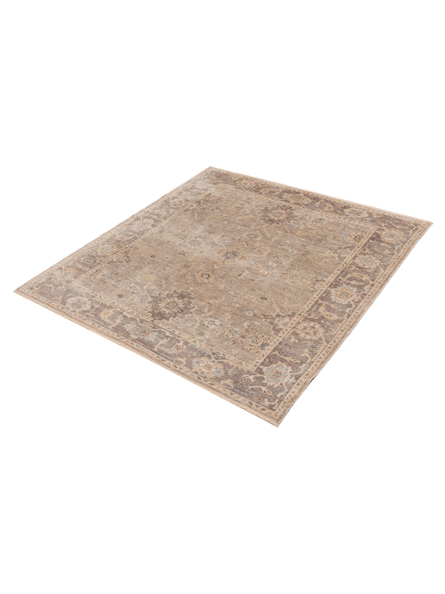 Angora Oushak 154268 Gray Gray 8.4x9.2 Hand Knotted Rug