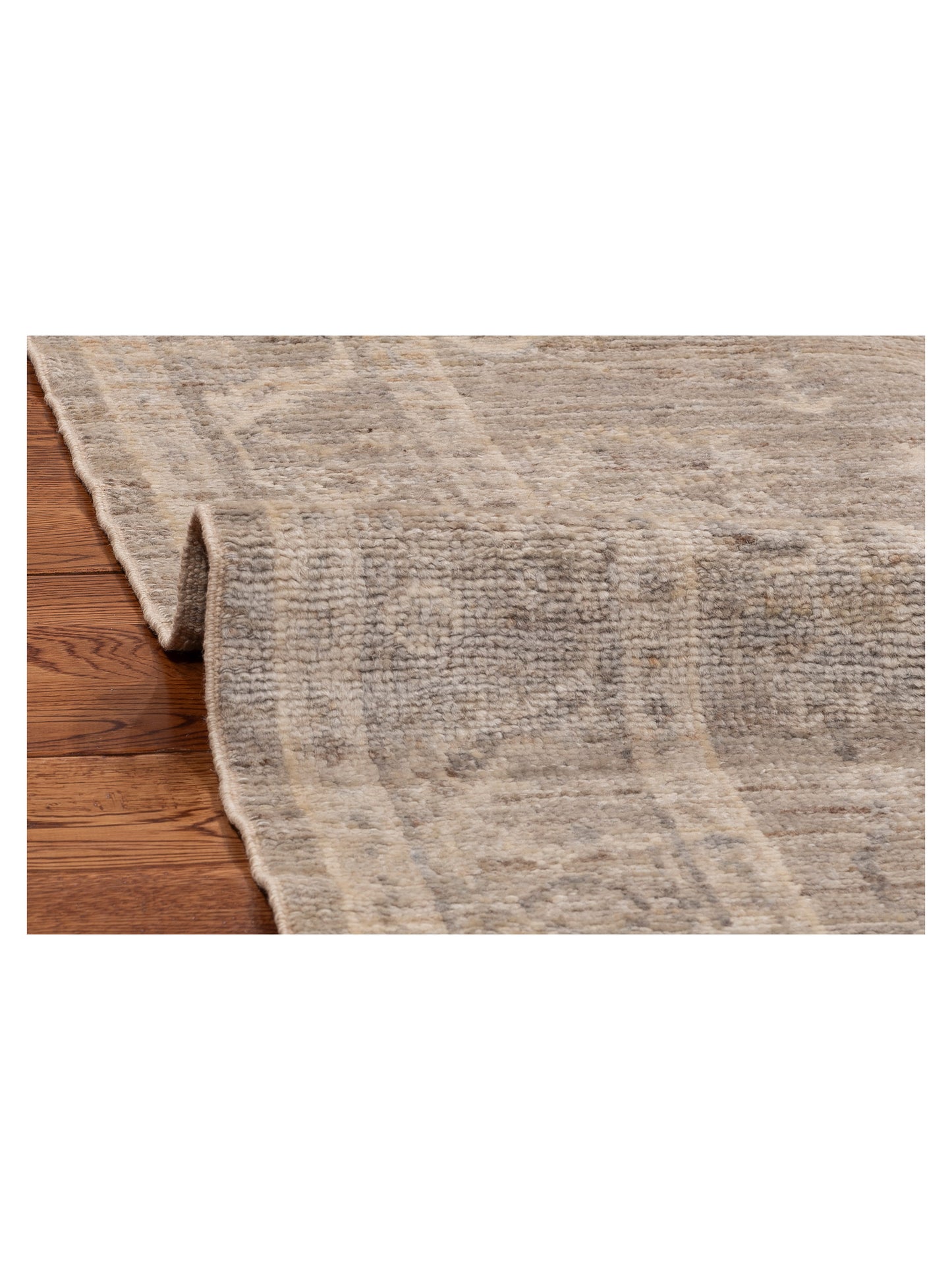 Angora Oushak 154270 Gray Gray 4x11.3 Hand Knotted Rug