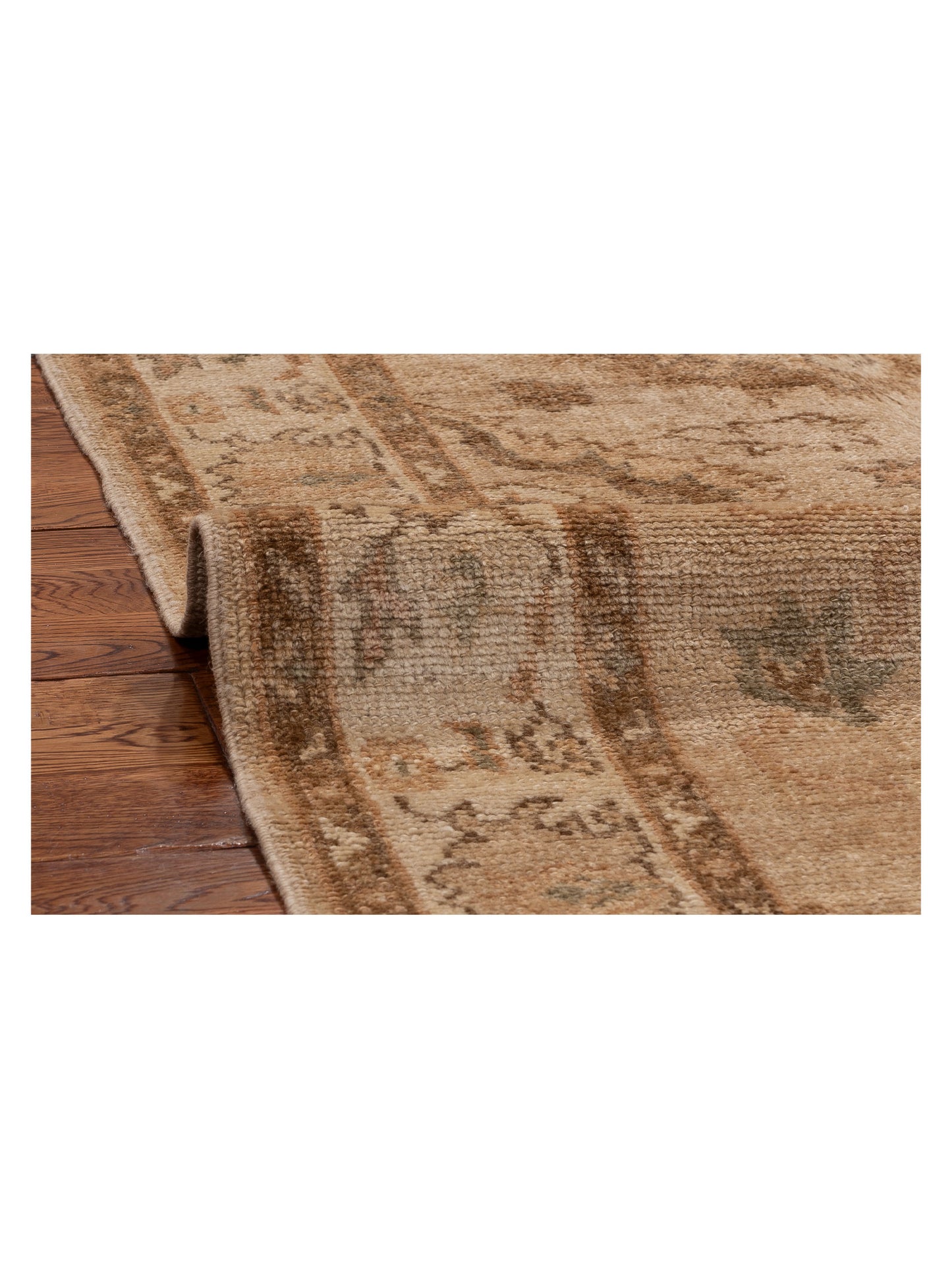 Angora Oushak 154273 Gold Ivory 3x23.4 Hand Knotted Rug