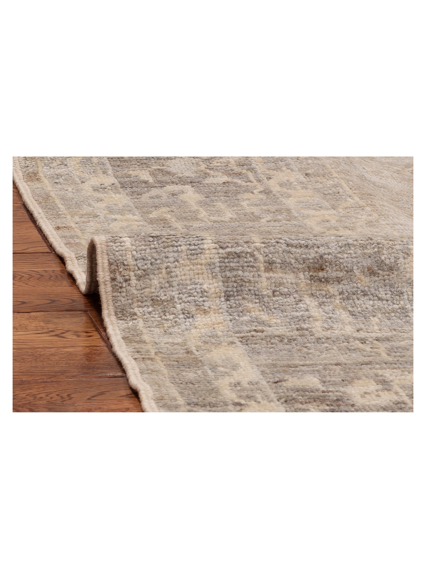 Angora Oushak 154285 Gray Gray 8.4x9.8 Hand Knotted Rug