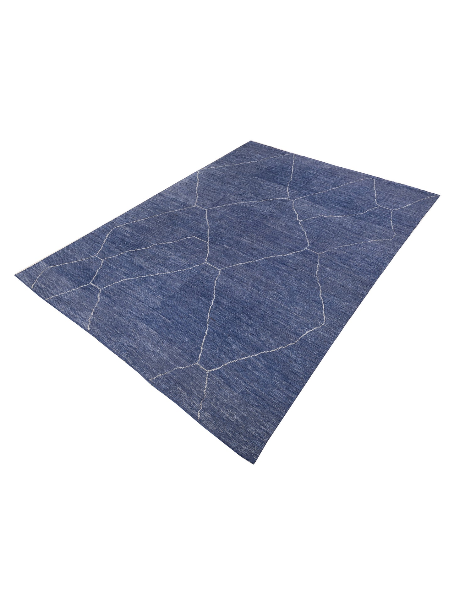 Berber Jean Blue 11.4x15.3 Hand Knotted Rug