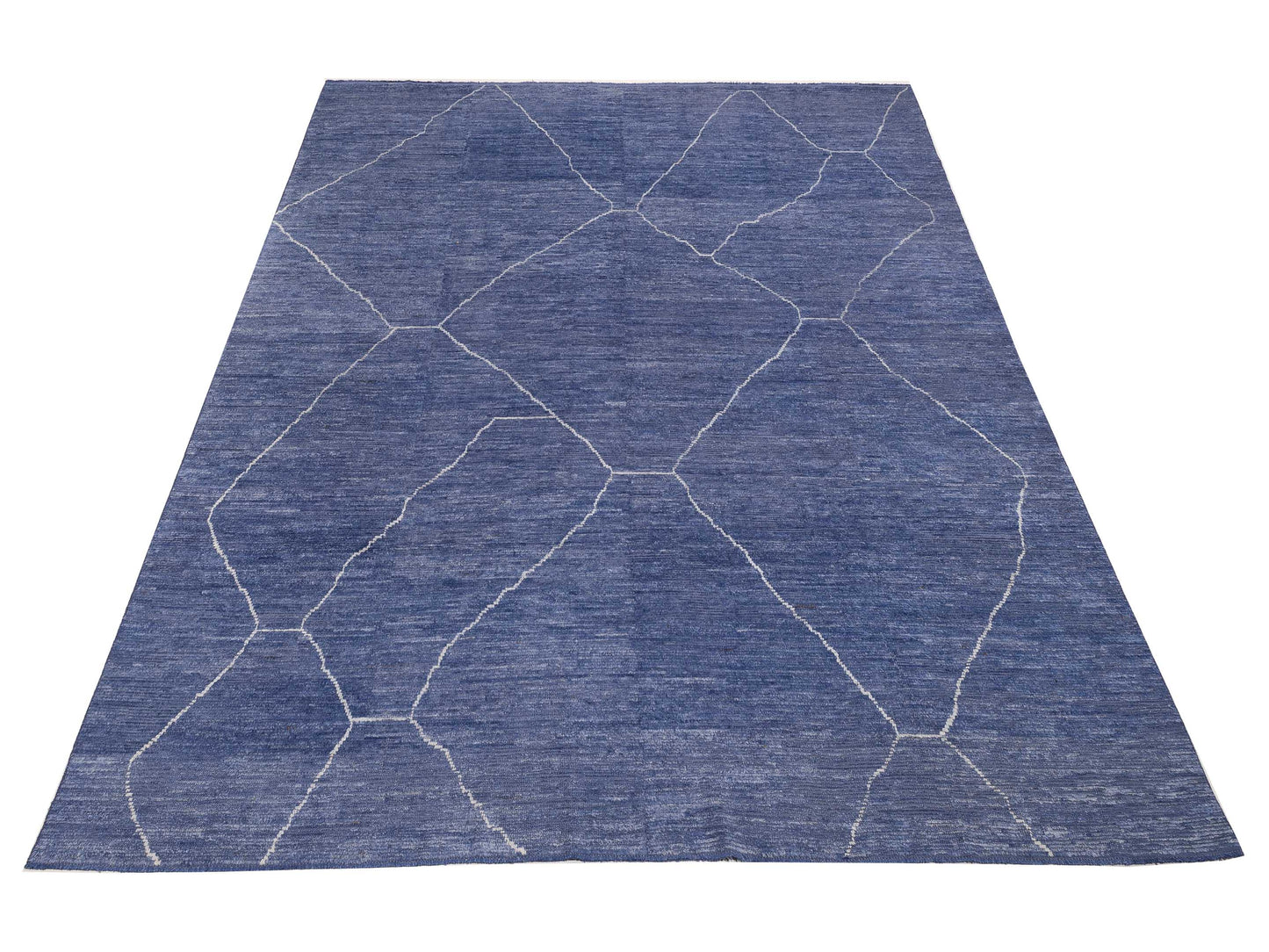 Berber Jean Blue 11.4x15.3 Hand Knotted Rug
