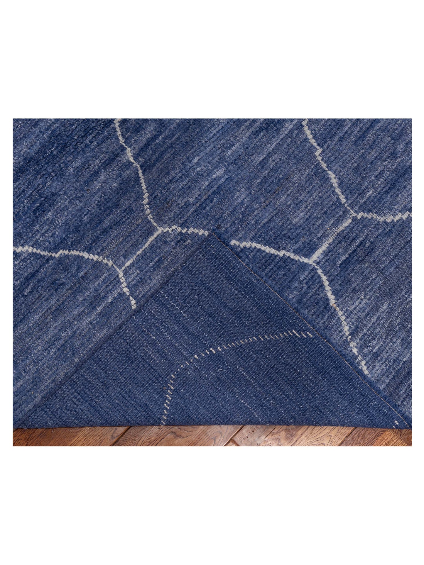 Berber Jean Blue 11.4x15.3 Hand Knotted Rug