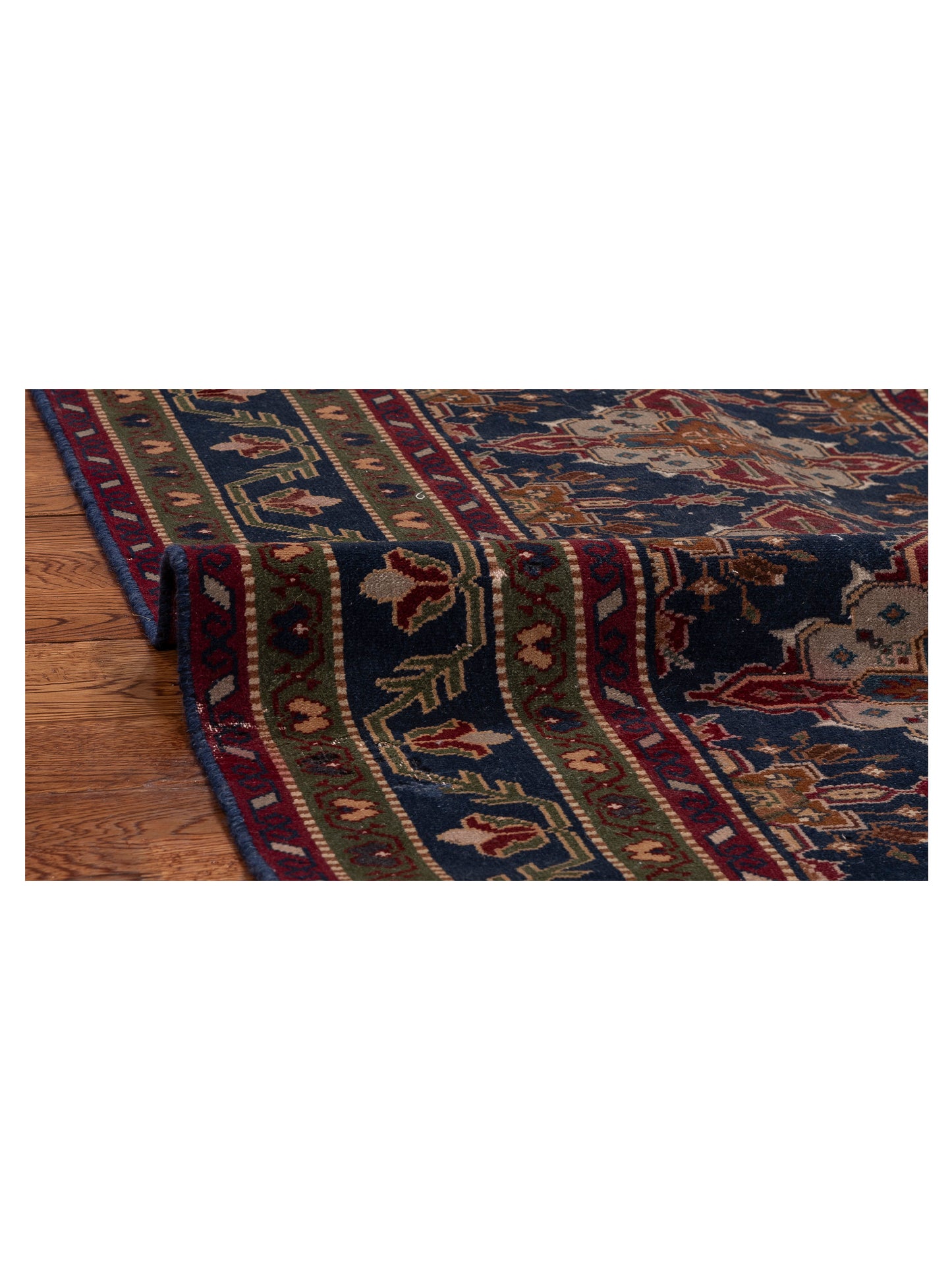 Antique Loom 154353 Blue Green 3.1x10.1 Hand Knotted Rug