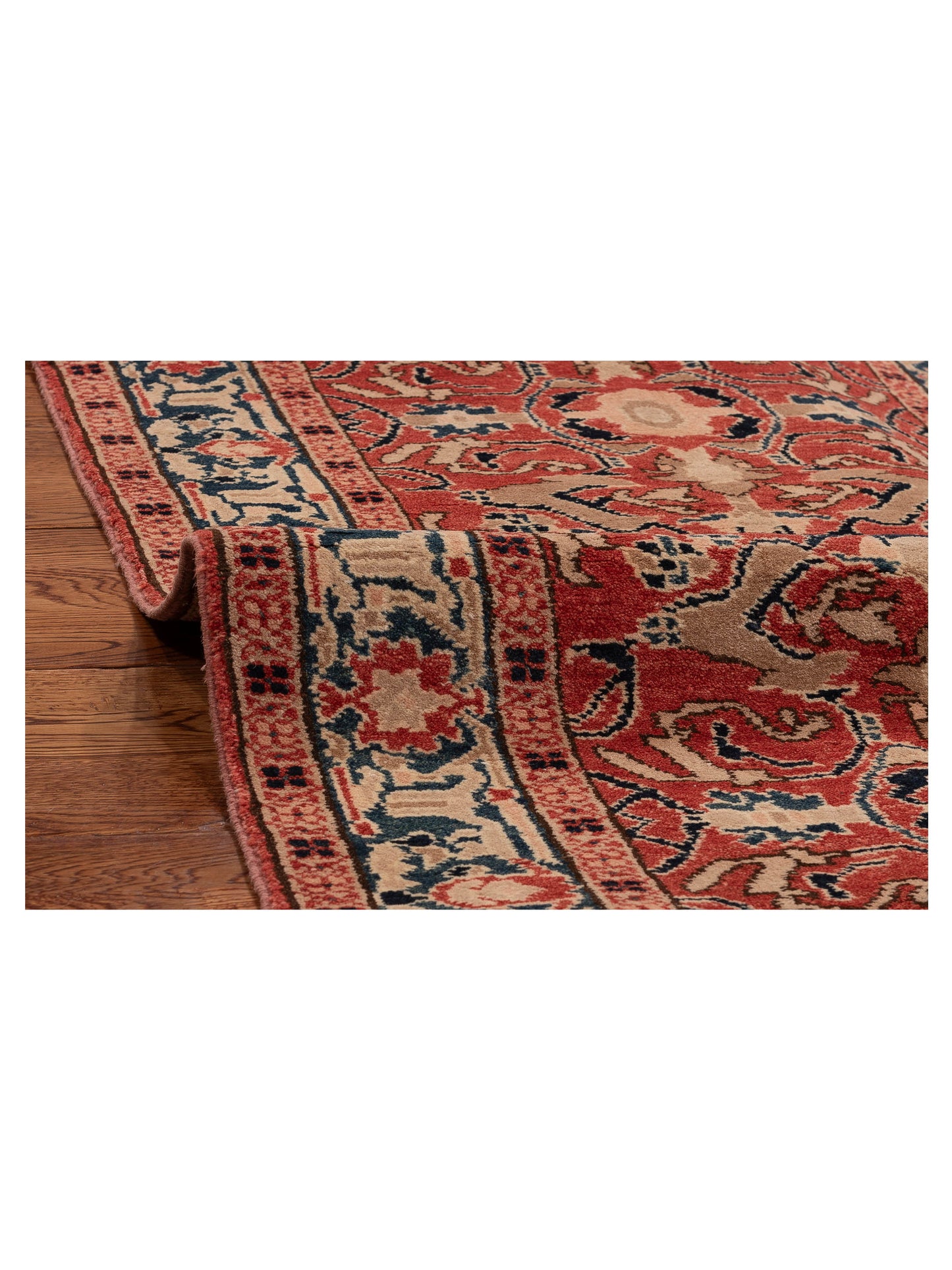 Elvan Emre Red Ivory 2.6x9.2 Hand Knotted Rug