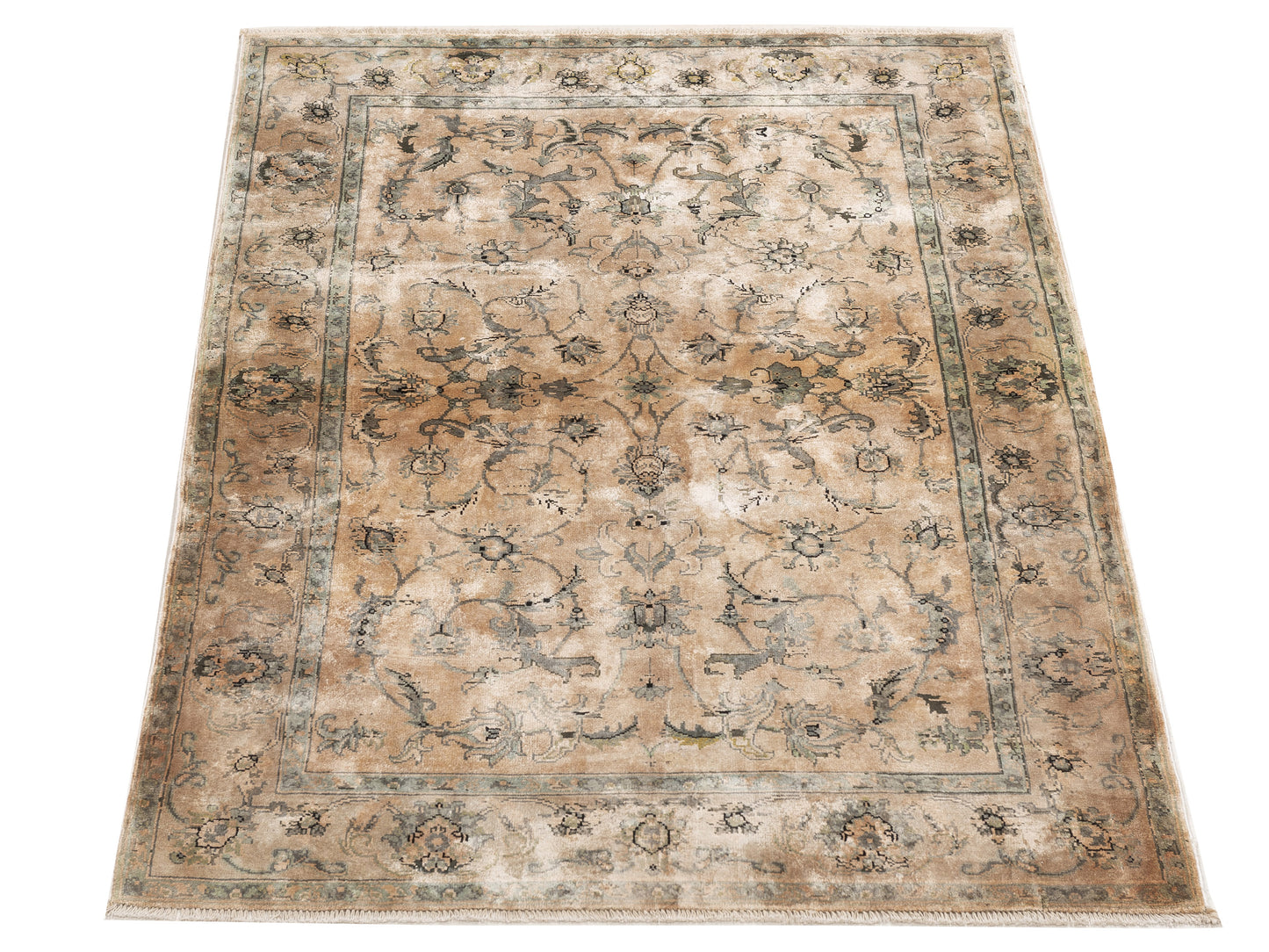 Imperial 154359 Beige Beige 3.11x6.2 Hand Knotted Rug