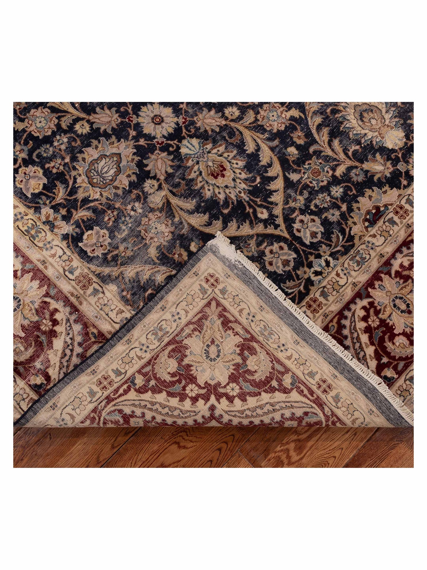 Haji Jalili 154364 Charcoal Red 8x10.11 Hand Knotted Rug