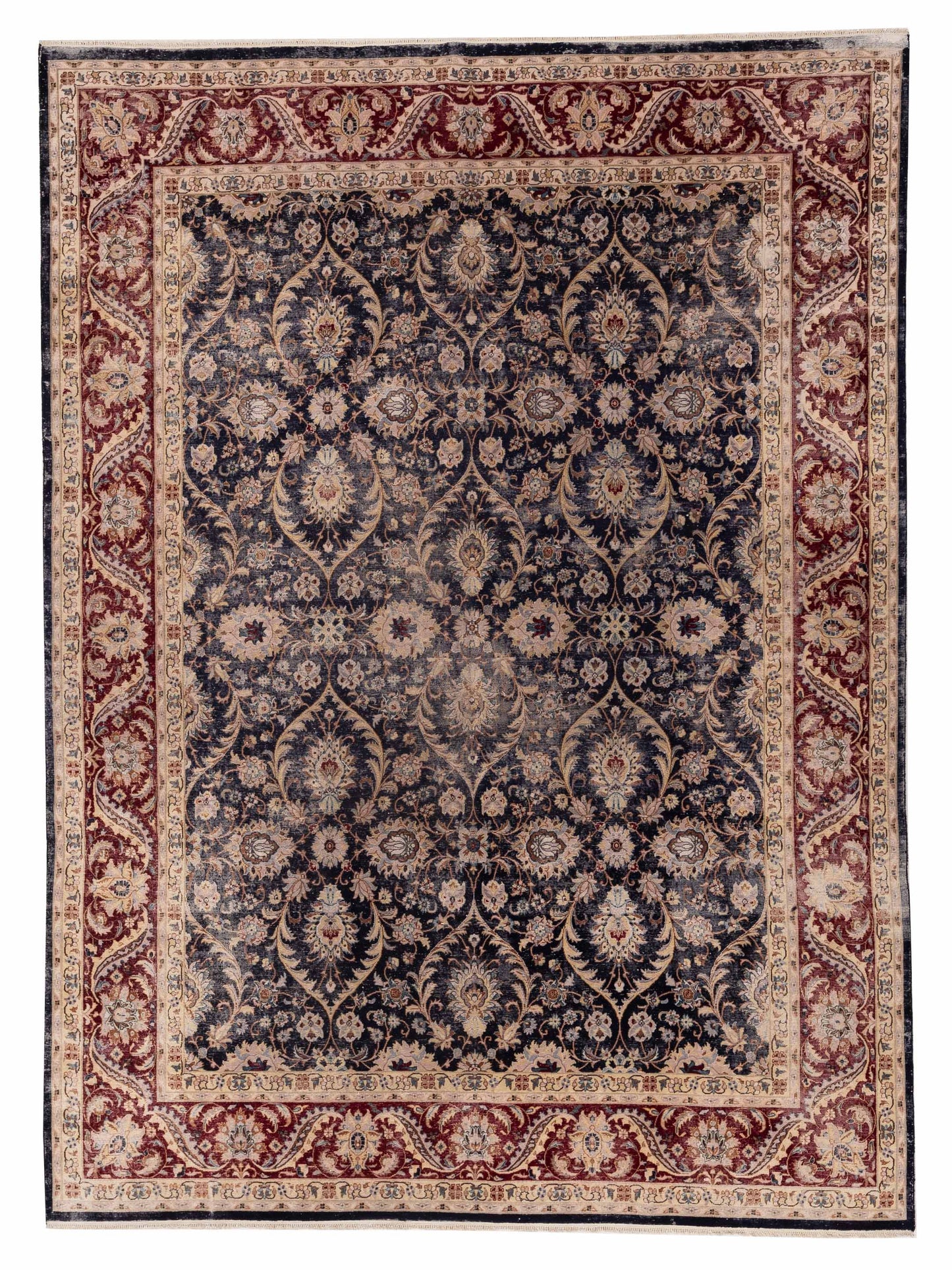 Rajpur Haji Jalili Charcoal Red Transitional