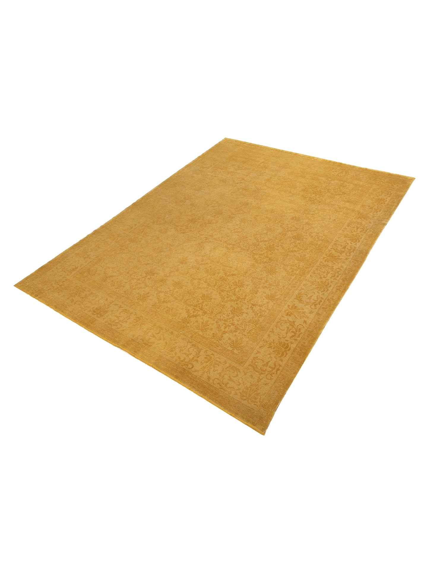 Color Bouquet Rose Yellow Yellow 10.5x13.7 Hand Knotted Rug
