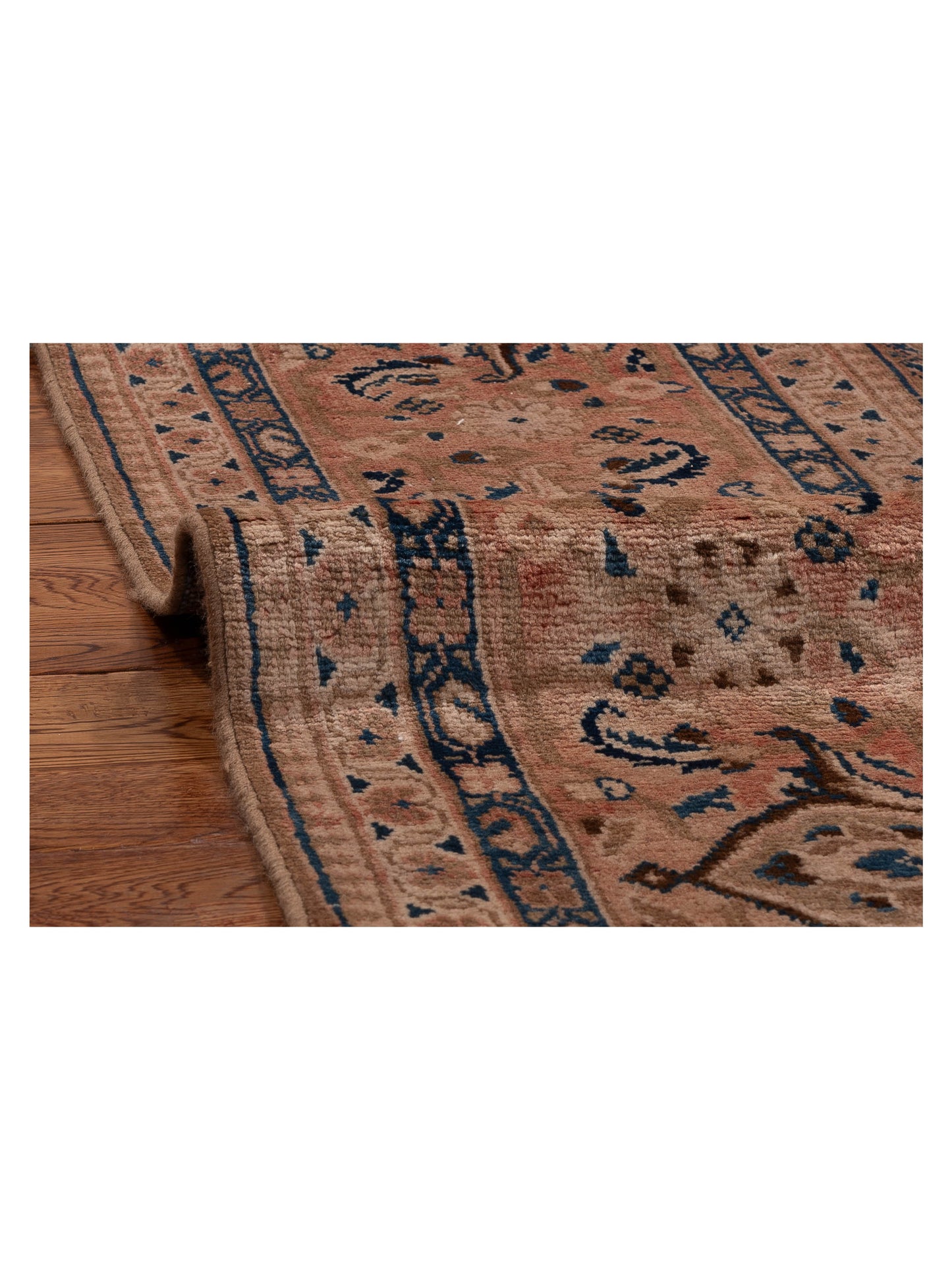 Antique Heirloom 154392 Brown Pink 10.3x13.9 Hand Knotted Rug