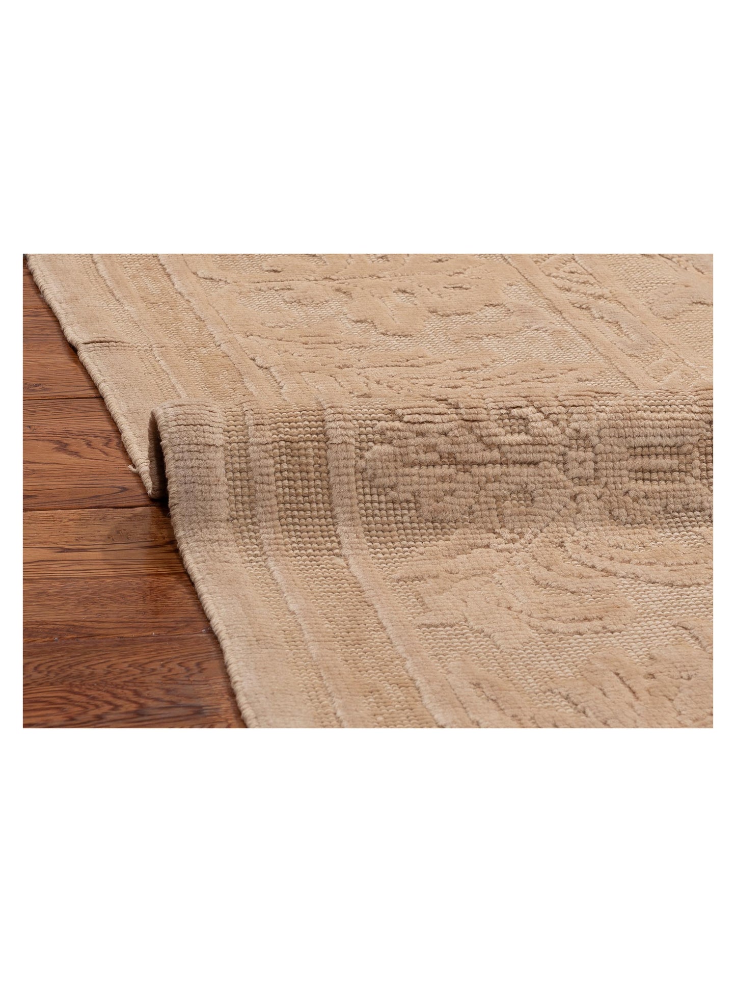 Vintage 154393 Beige Beige 9.9x14 Hand Knotted Rug