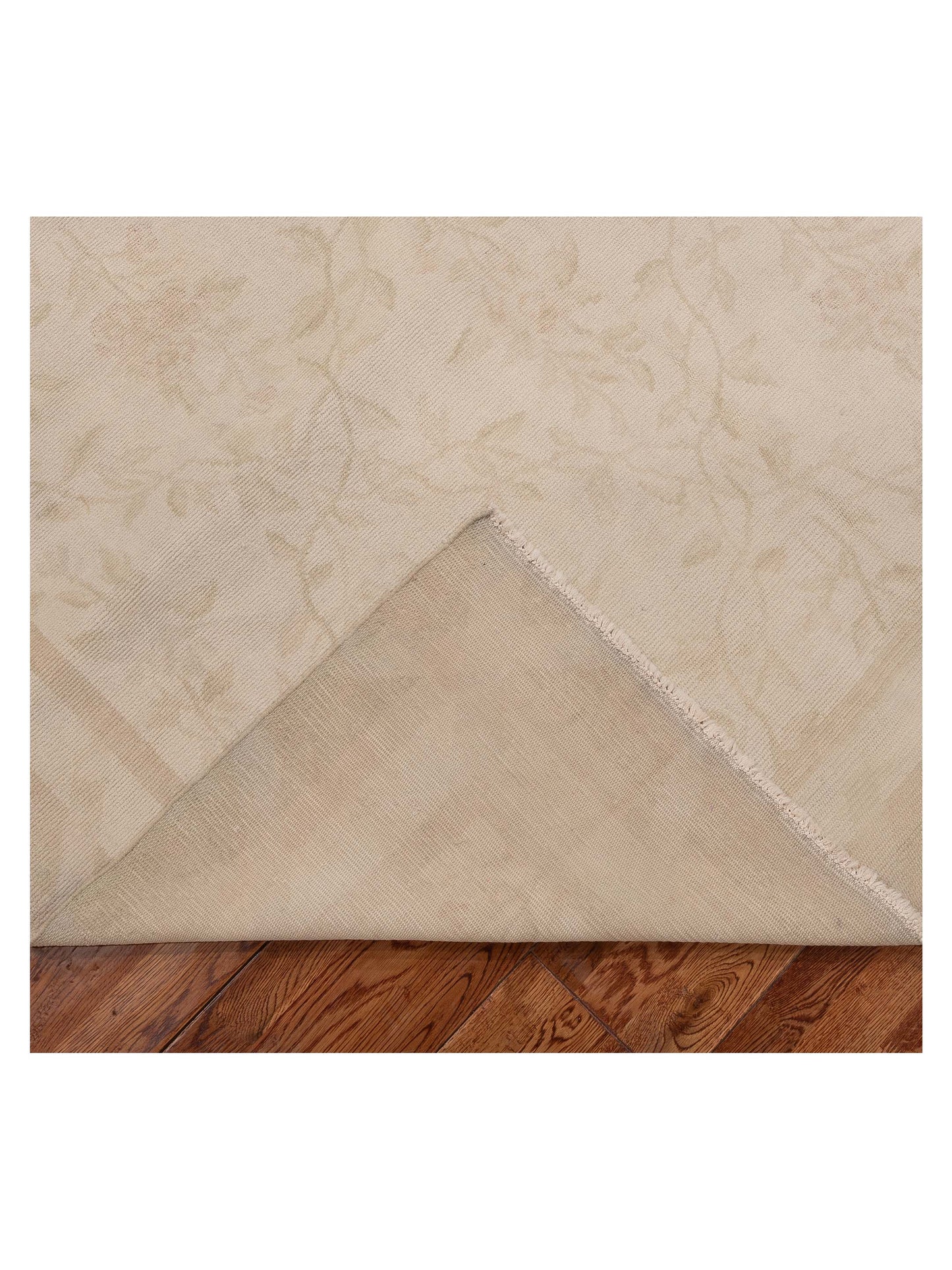 Vintage 154396 Beige Beige 9.9x12.11 Hand Knotted Rug