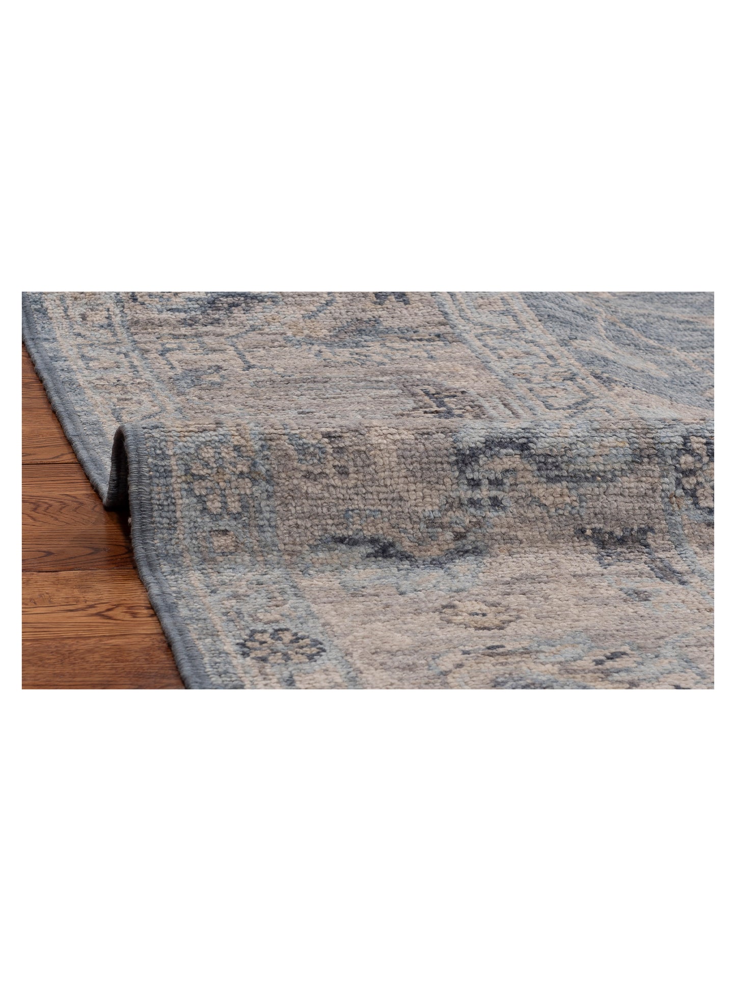 Angora Oushak 154408 Blue Gray 8.10x11.8 Hand Knotted Rug
