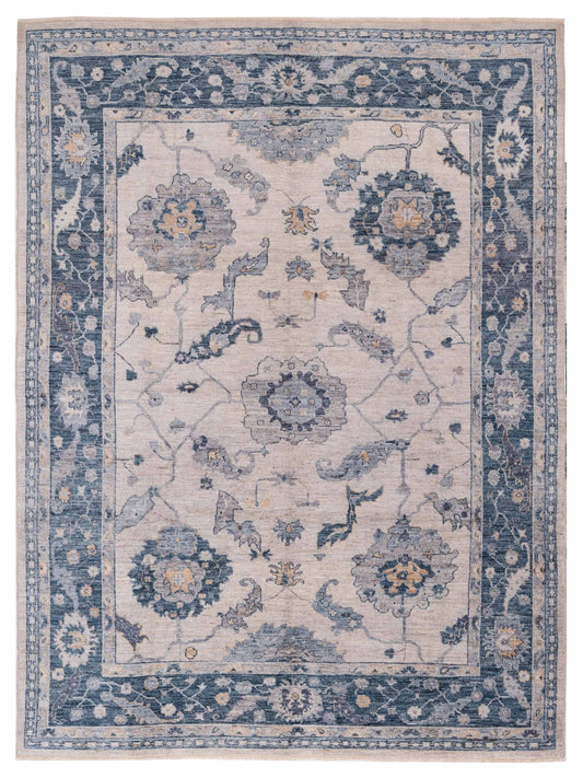 Anadol Angora Oushak  Ivory Blue Traditional