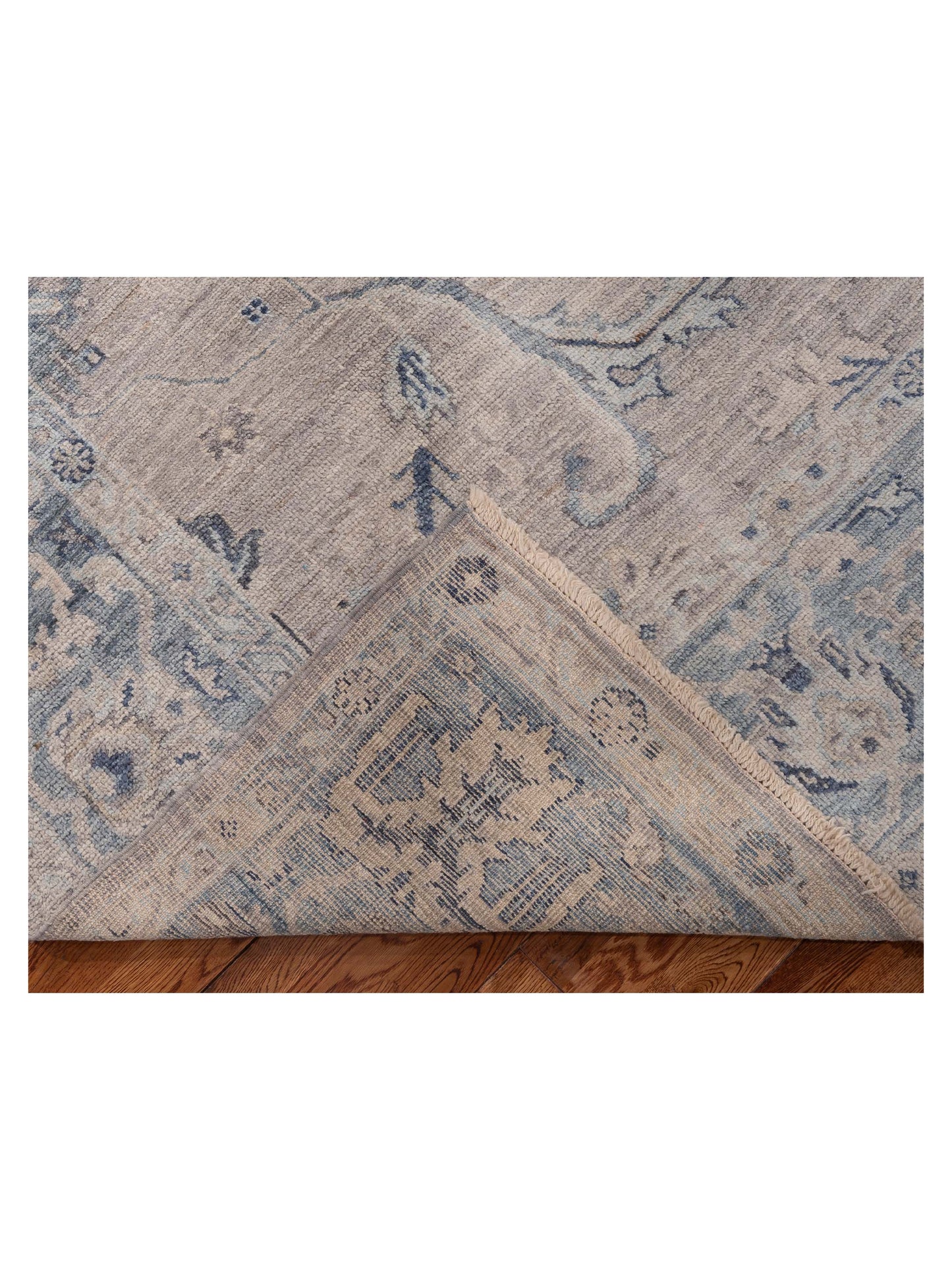Angora Oushak 154412 Gray Blue 8.9x11.6 Hand Knotted Rug