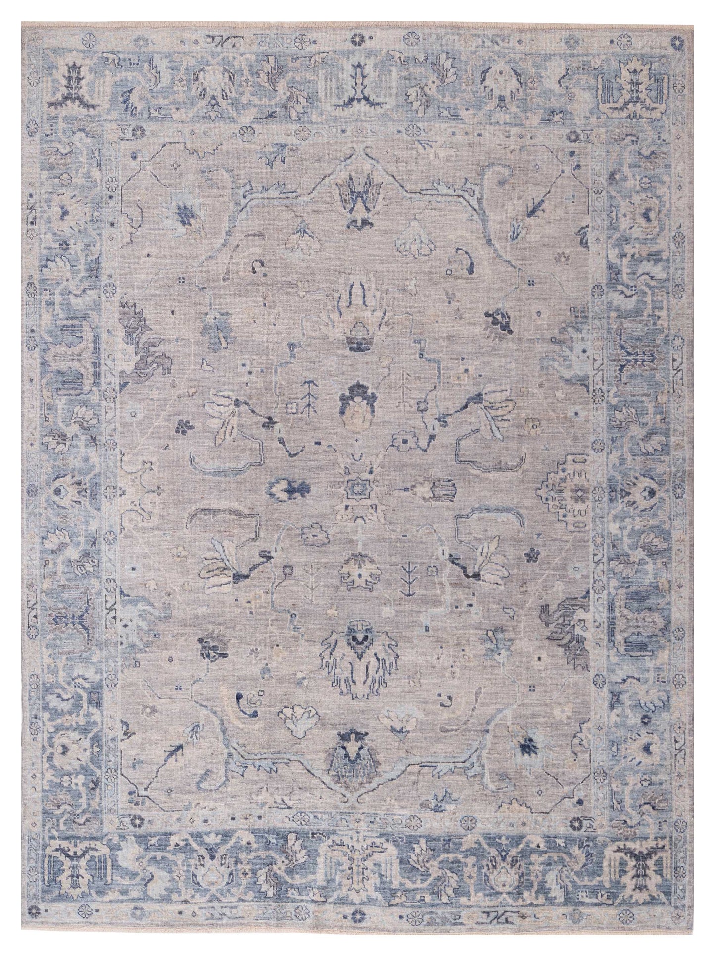 Anadol Angora Oushak Gray Blue Traditional