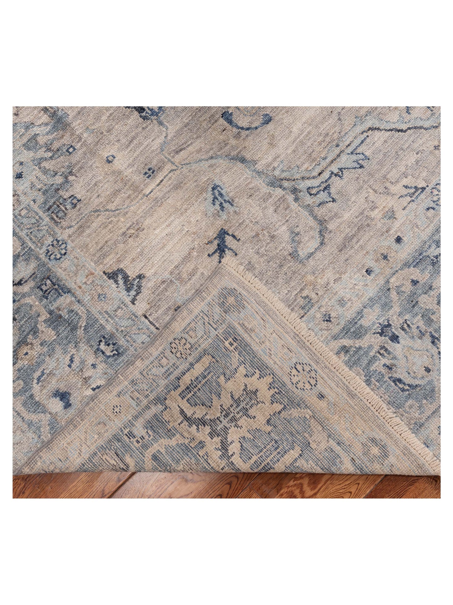 Angora Oushak 154414 Blue Gray 9.2x11.7 Hand Knotted Rug