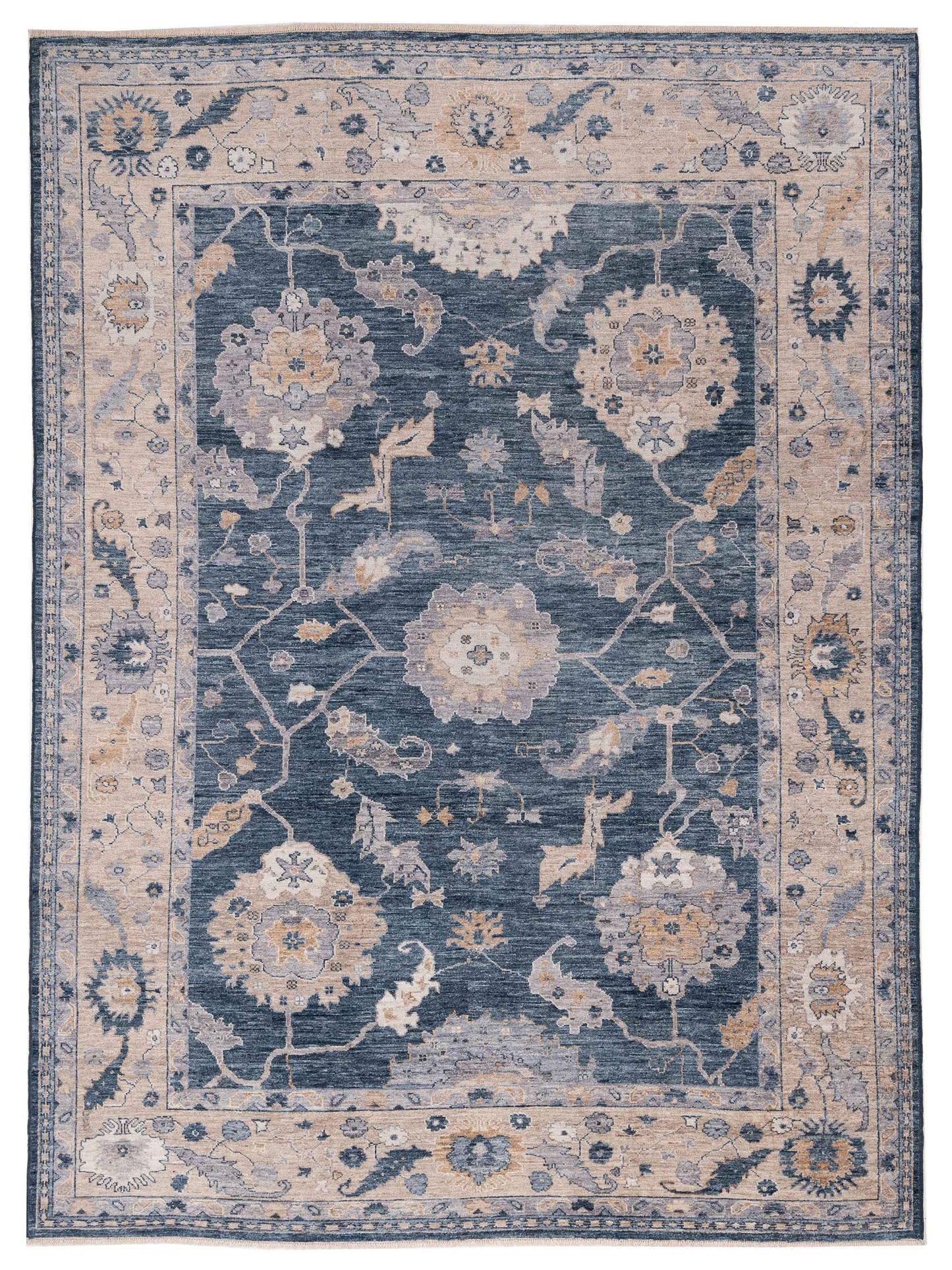 Anadol Angora Oushak  Blue Ivory Traditional