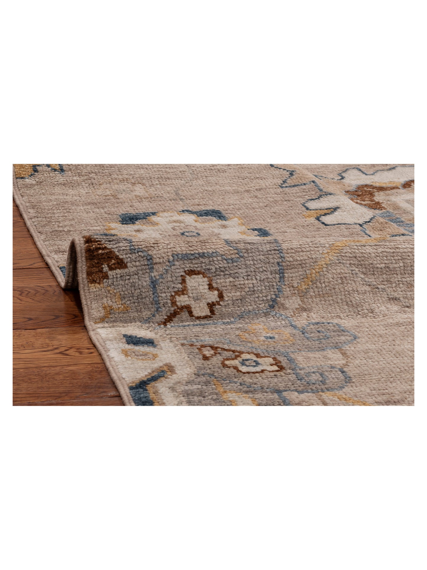 Angora Oushak 154435 Beige Beige 8.7x11.4 Hand Knotted Rug