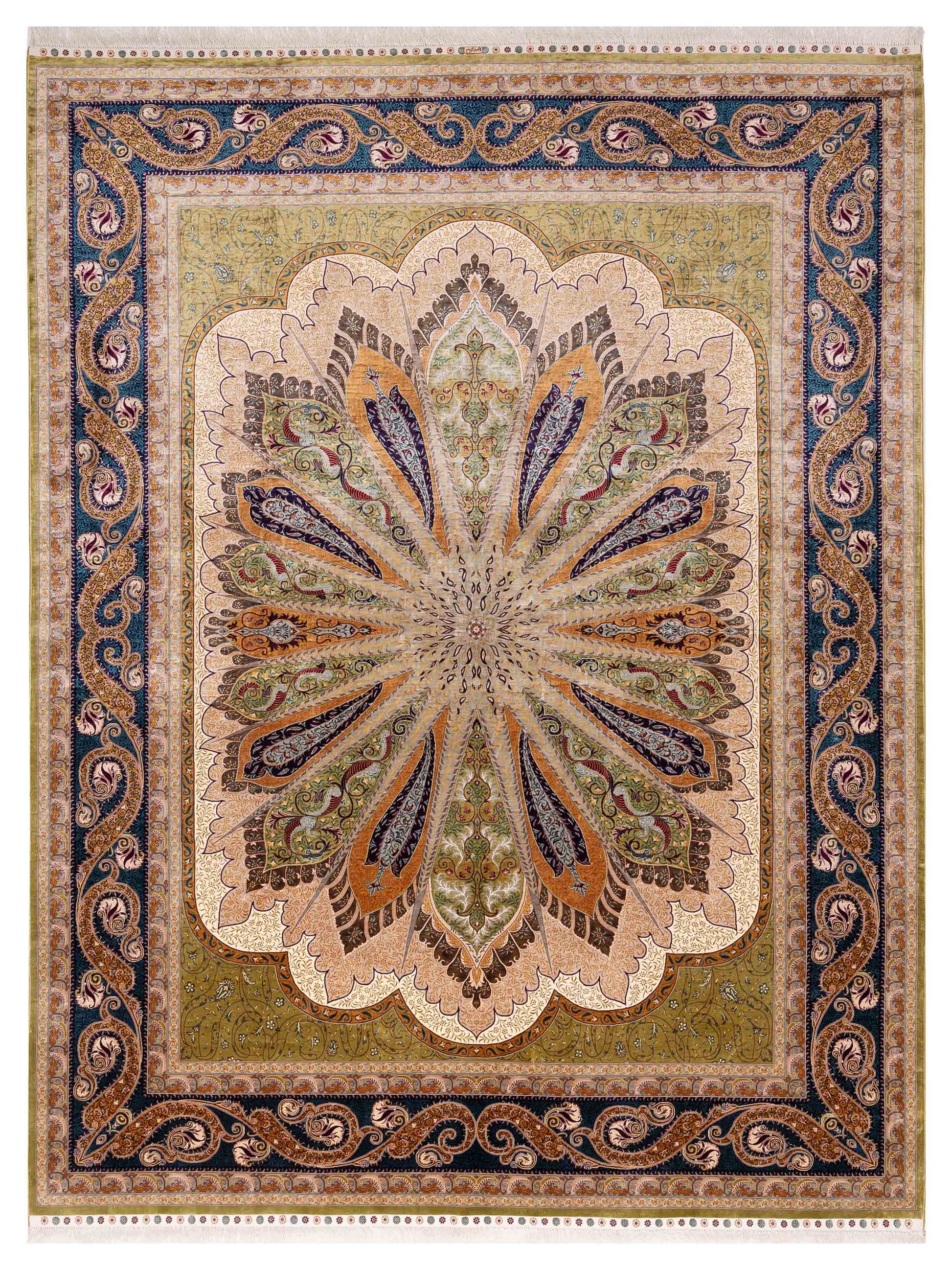 Pasha Elegance  Green Blue Traditional