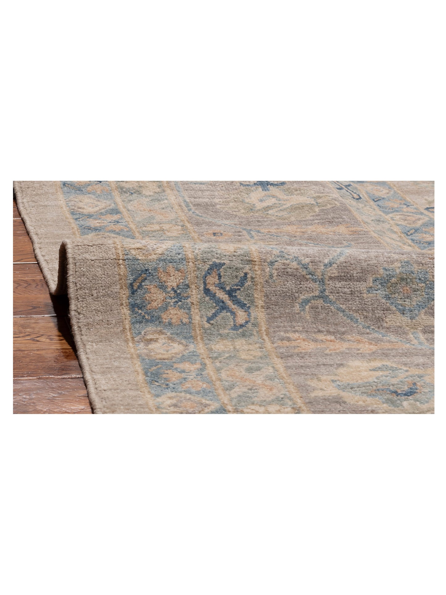 Anadol Oushak 154470 Light Gray Gray 13x17.8 Hand Knotted Rug