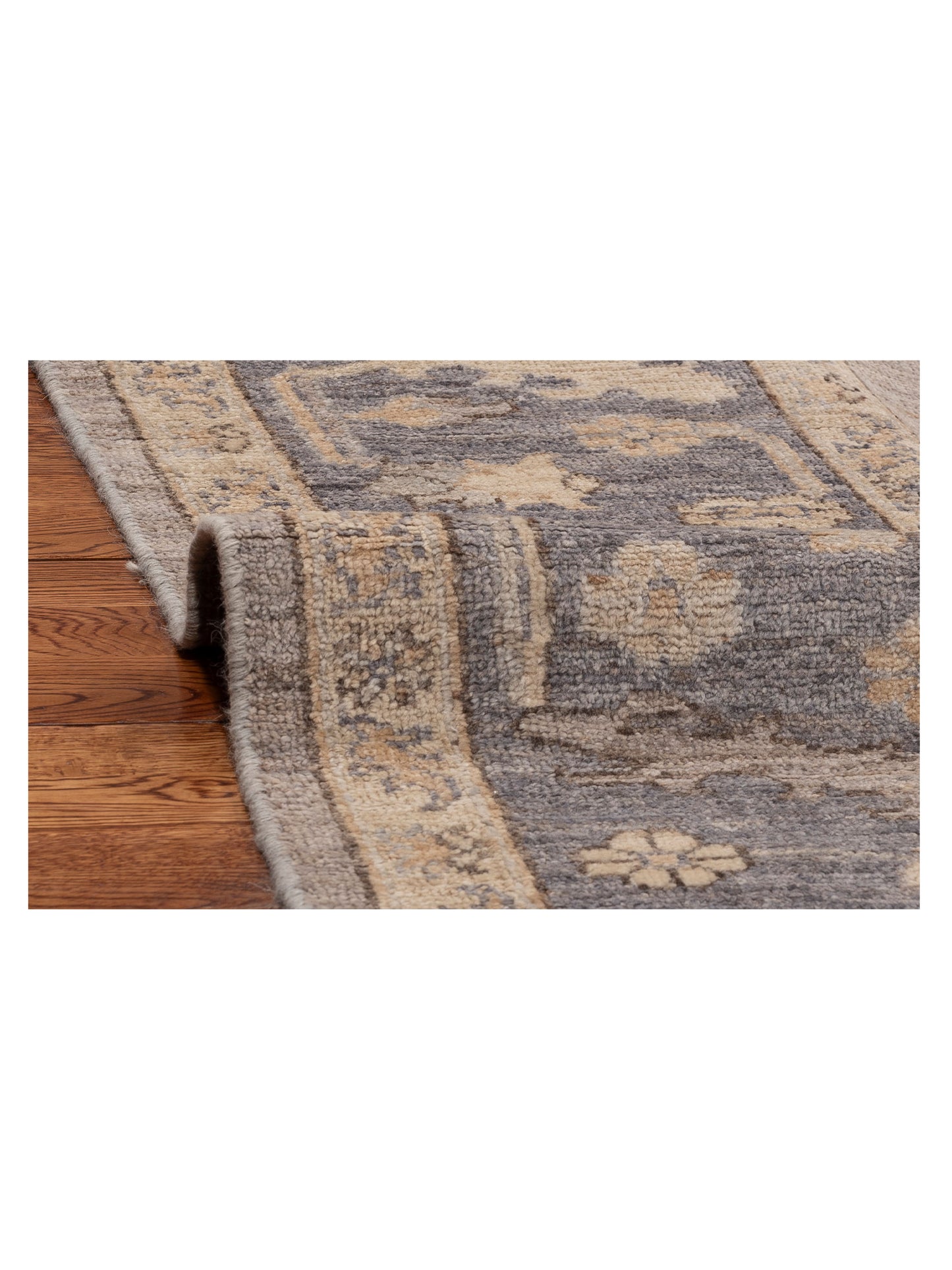 Anadol Oushak 154472 Gray Gray 9.1x12.1 Hand Knotted Rug