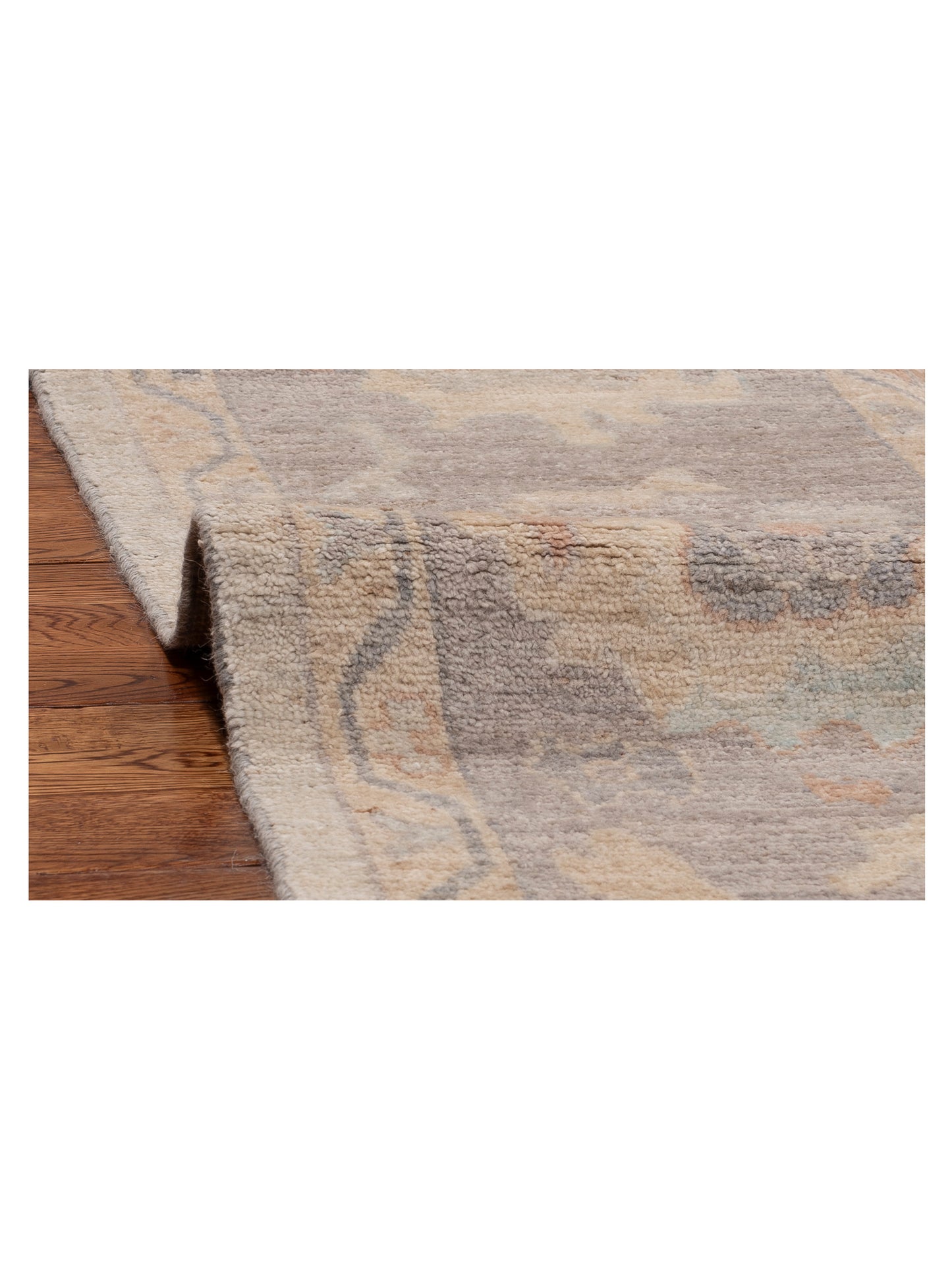 Anadol Oushak 154473 Ivory Gray 9x12.3 Hand Knotted Rug