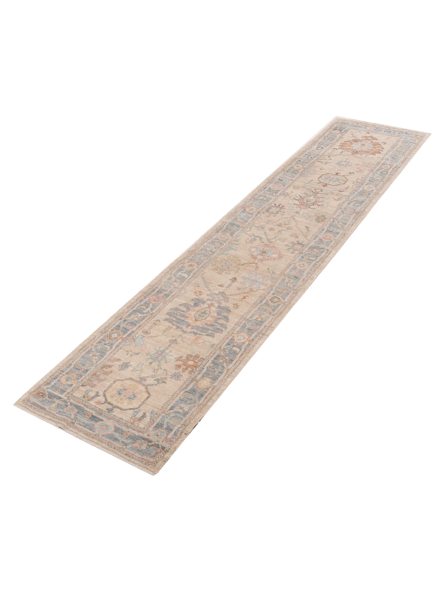 Anadol Oushak 154475 Rust Gold 3x13.5 Hand Knotted Rug