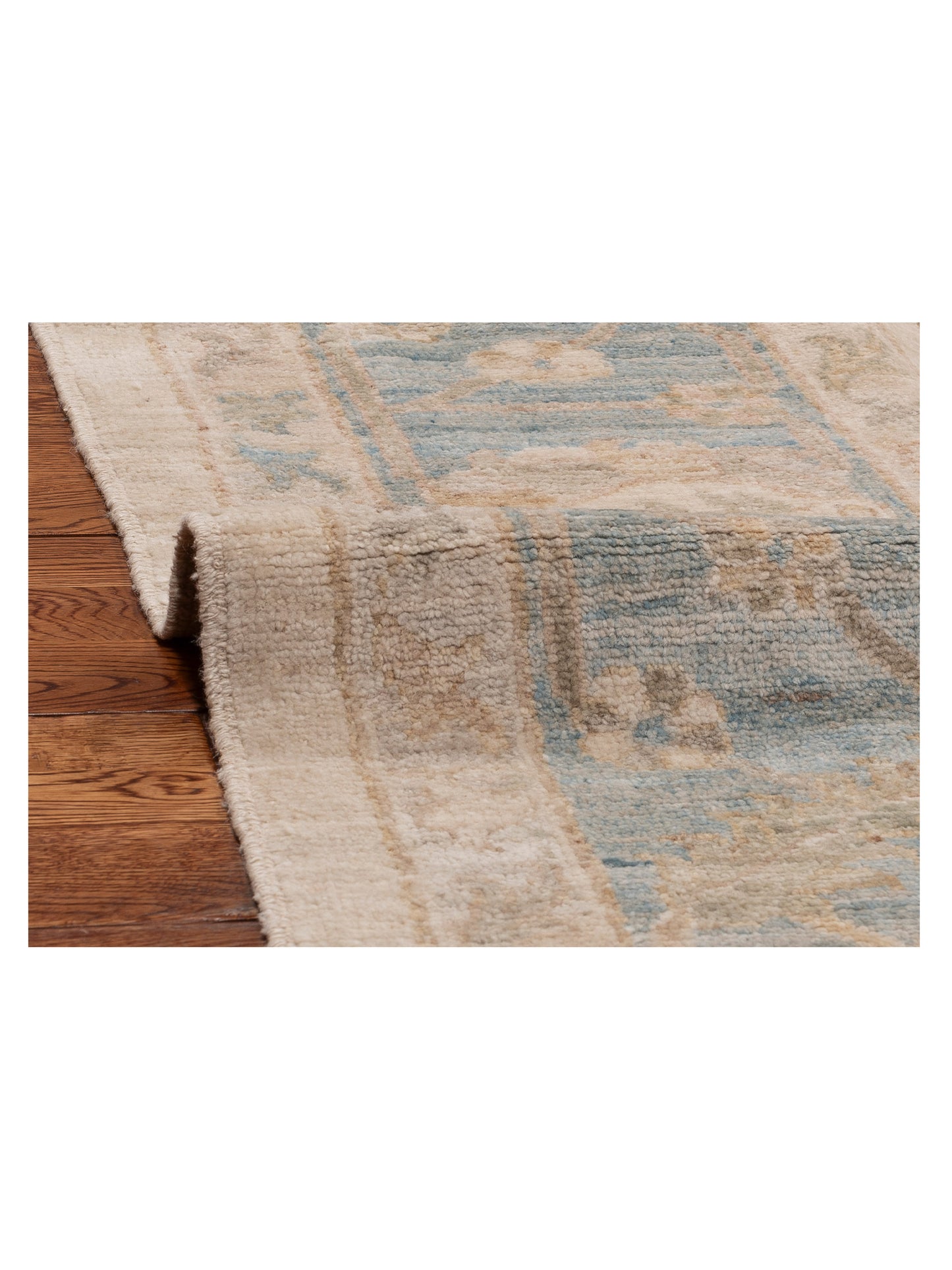 Anadol Oushak 154480 Beige Blue 9.4x12.1 Hand Knotted Rug