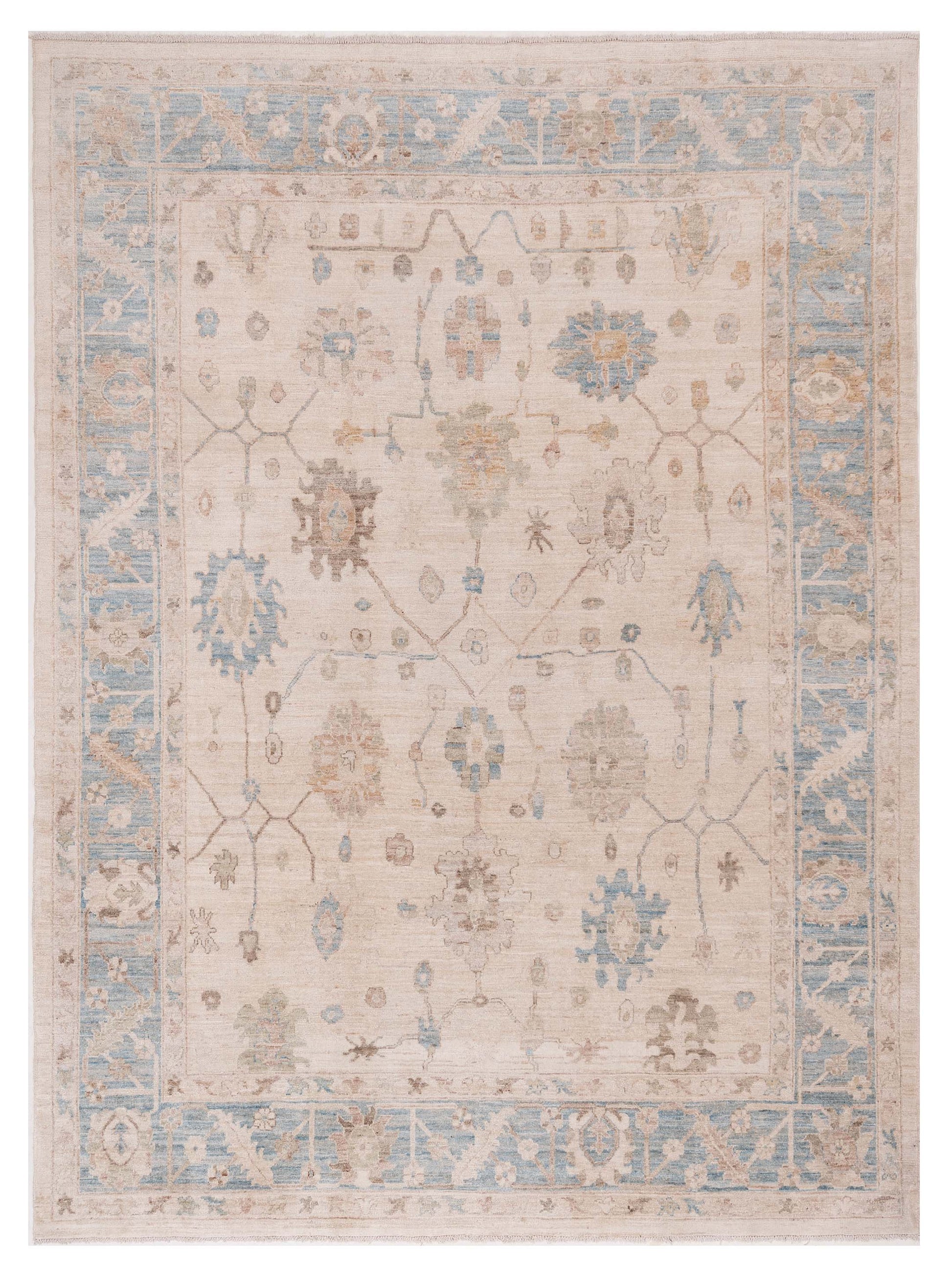 Pasha Anadol Oushak  Beige Blue Traditional