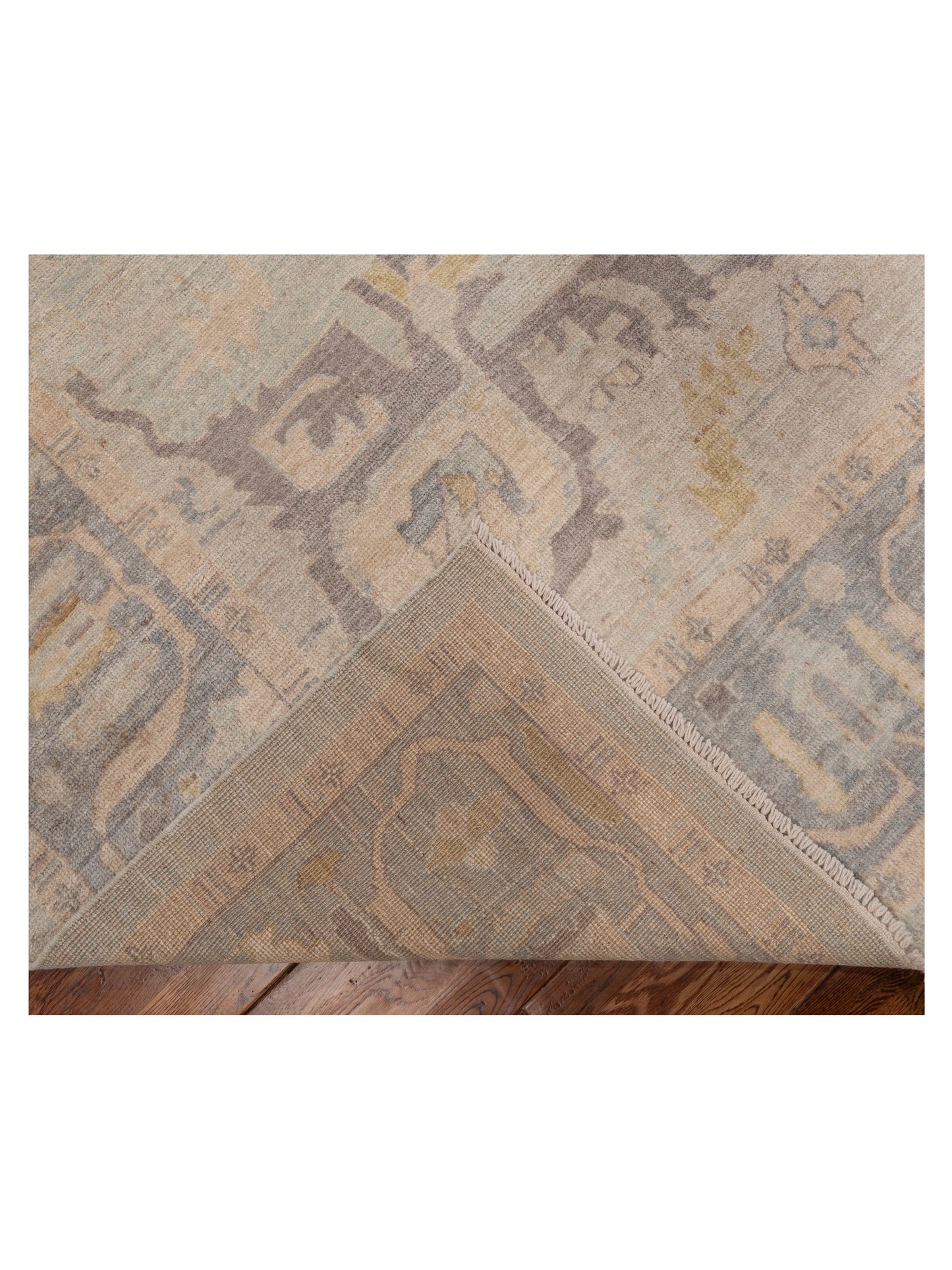 Anadol Oushak 154482 Light Blue Gray 9.2x12.1 Hand Knotted Rug