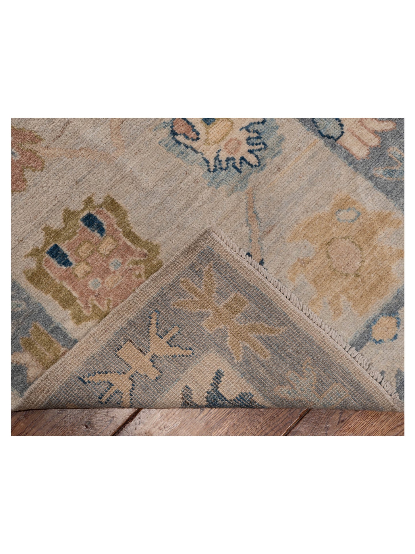 Anadol Oushak 154484 Light Gray Gray 2.8x19.8 Hand Knotted Rug