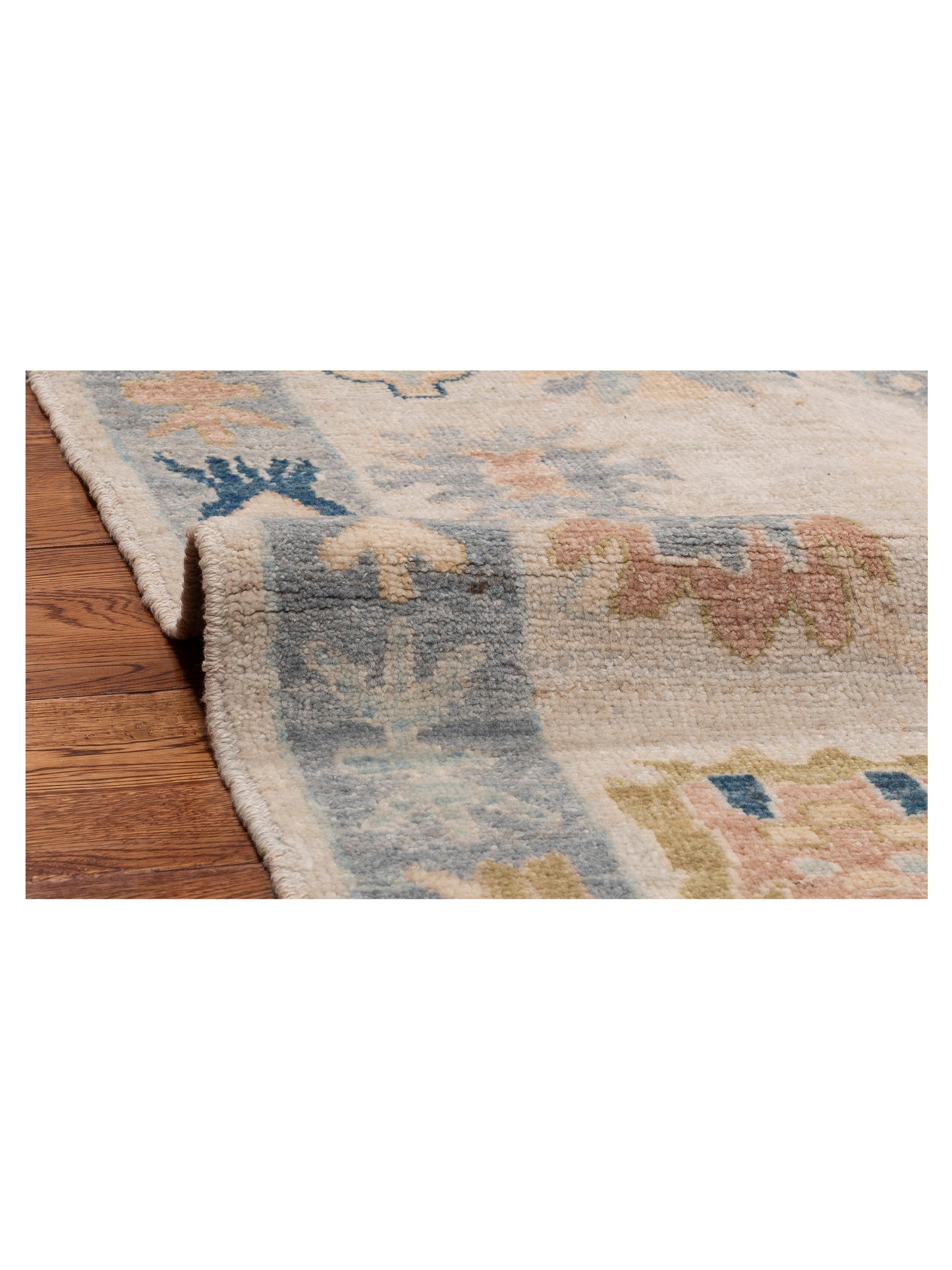 Anadol Oushak 154484 Light Gray Gray 2.8x19.8 Hand Knotted Rug