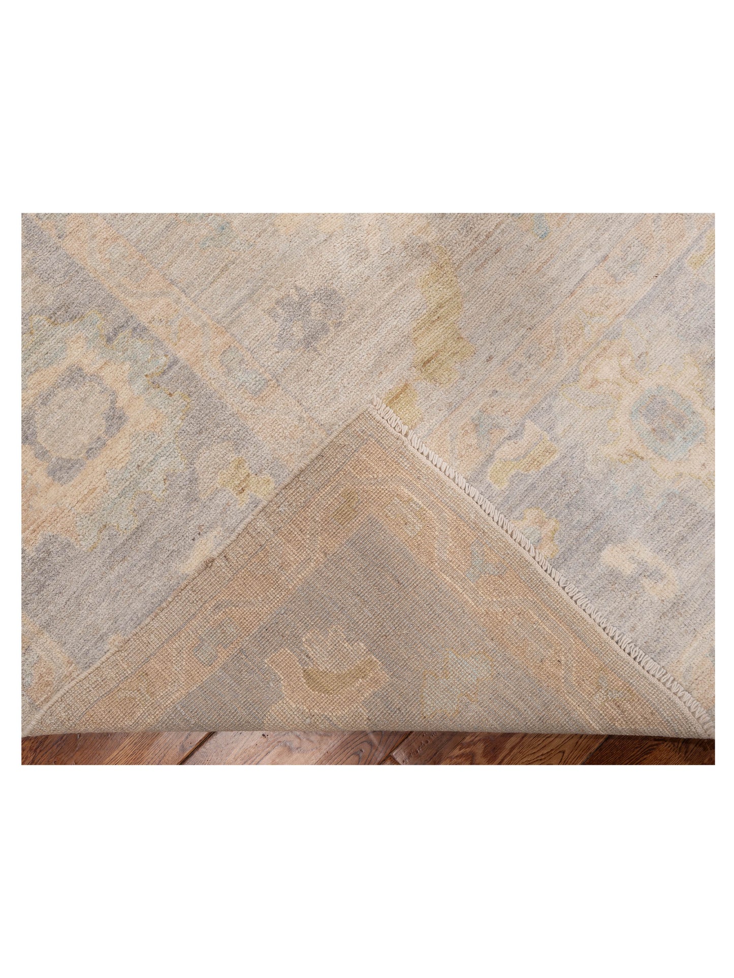 Anadol Oushak 154485 Light Gray Gray 10.2x13.8 Hand Knotted Rug