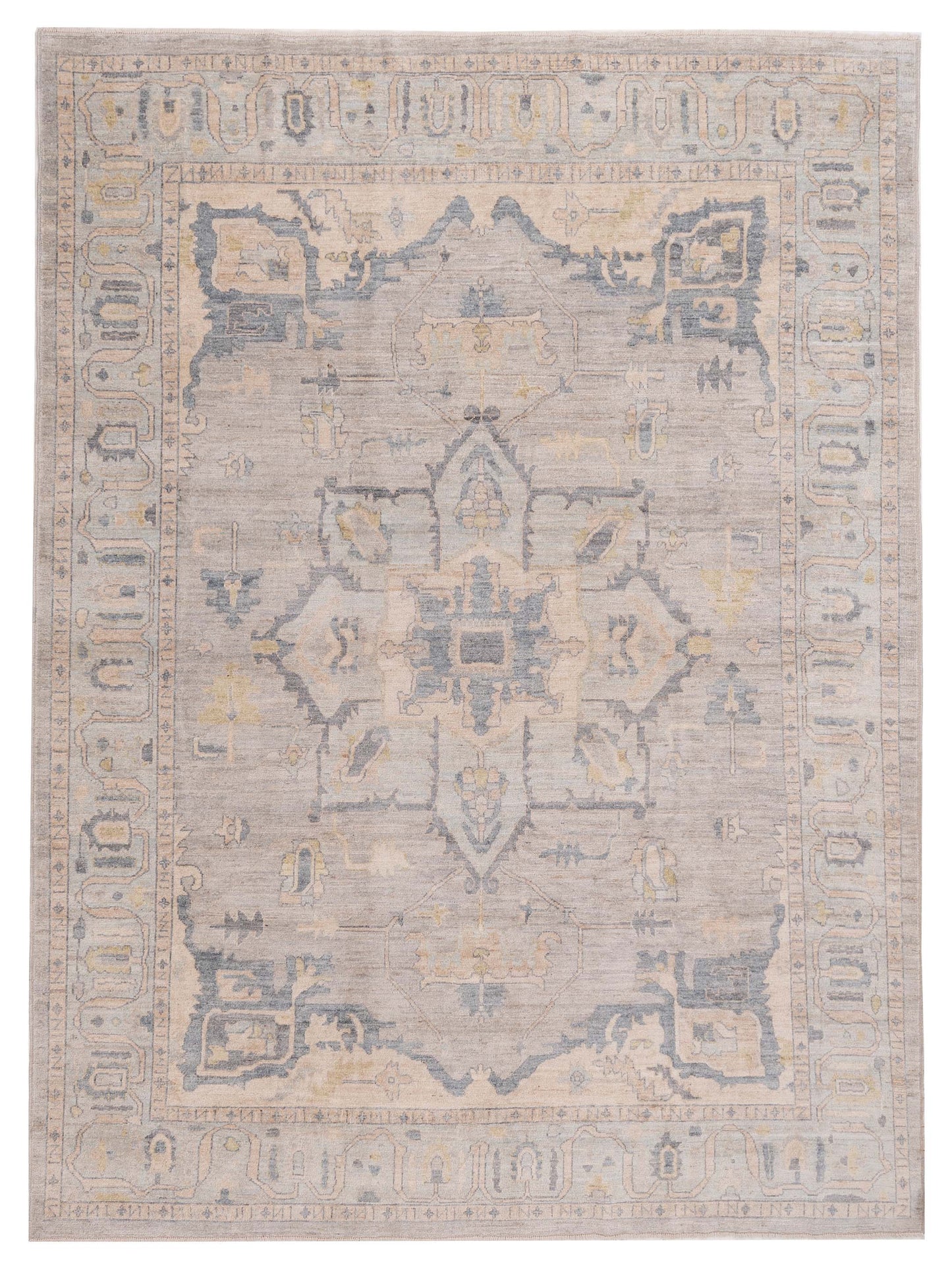 Pasha Anadol Oushak  Light Gray Light Blue Traditional