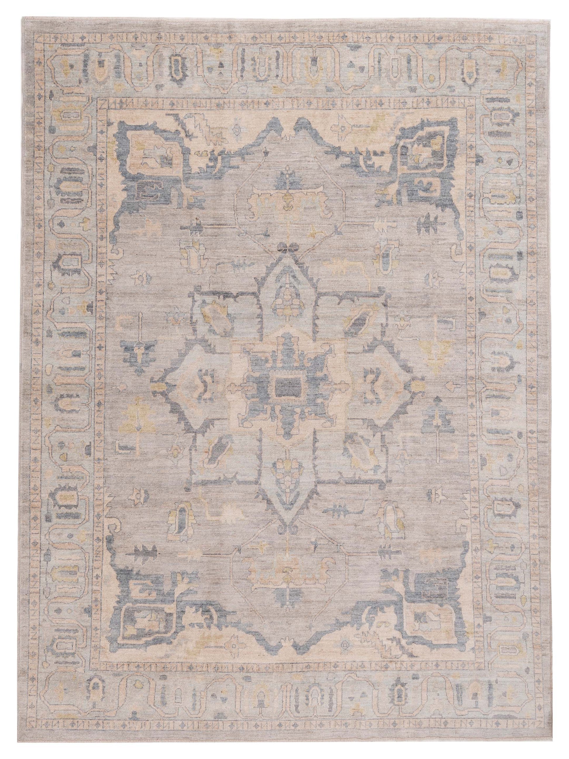 Pasha Anadol Oushak  Light Gray Light Blue Traditional