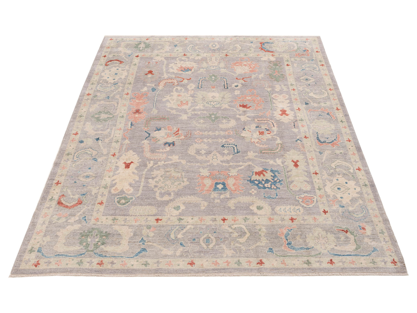 Pasha Anadol Oushak 154488 Gray Gray Traditional Hand Knotted Rug